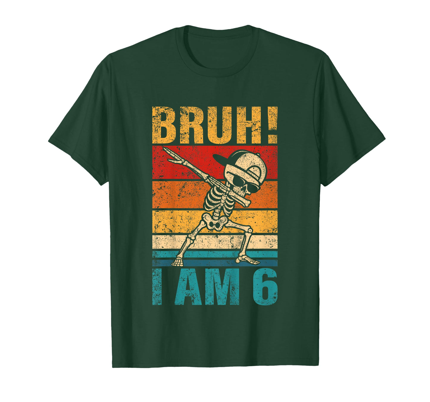 6 Year Old Birthday Dabbing Boy Bruh It's My 6th Birthday T-Shirt