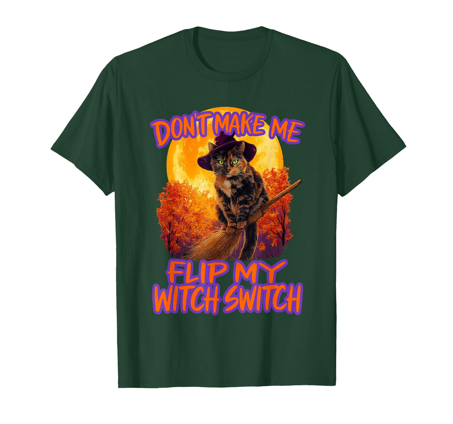 Calico Cat Halloween Lazy Costume Switch My Witch Switch T-Shirt