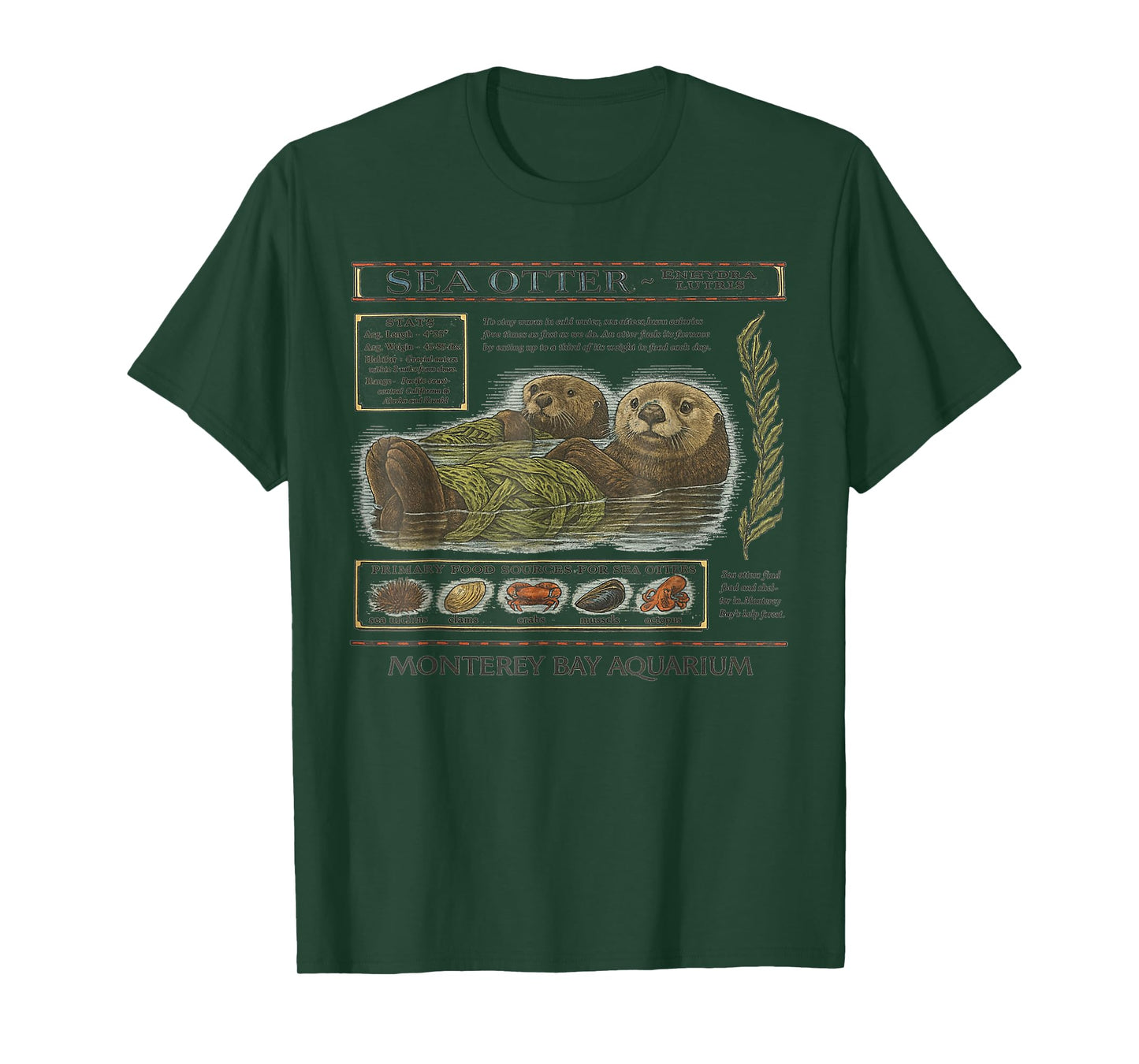 Vintage Sea Otter Monterey California 90's Aquarium Lover T-Shirt