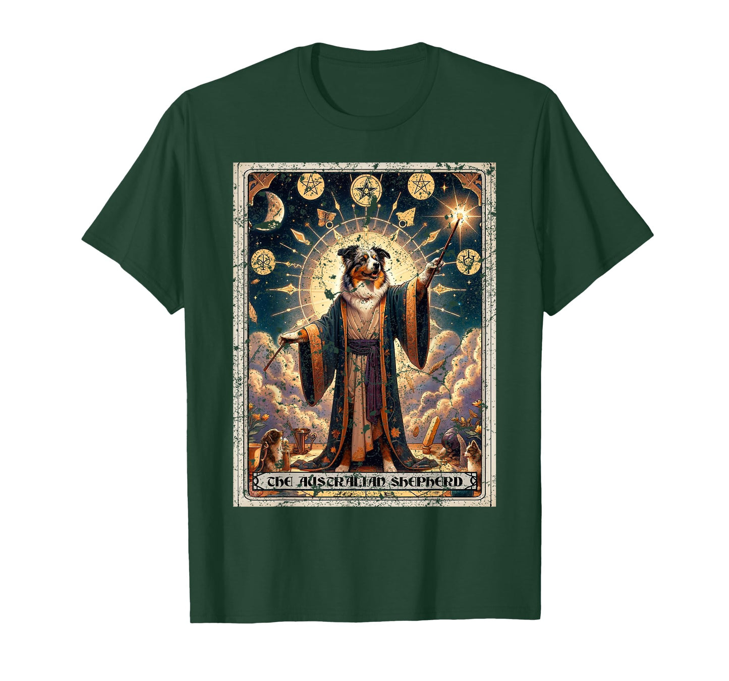 Australian Shepherd Tarot Card Dog T-Shirt
