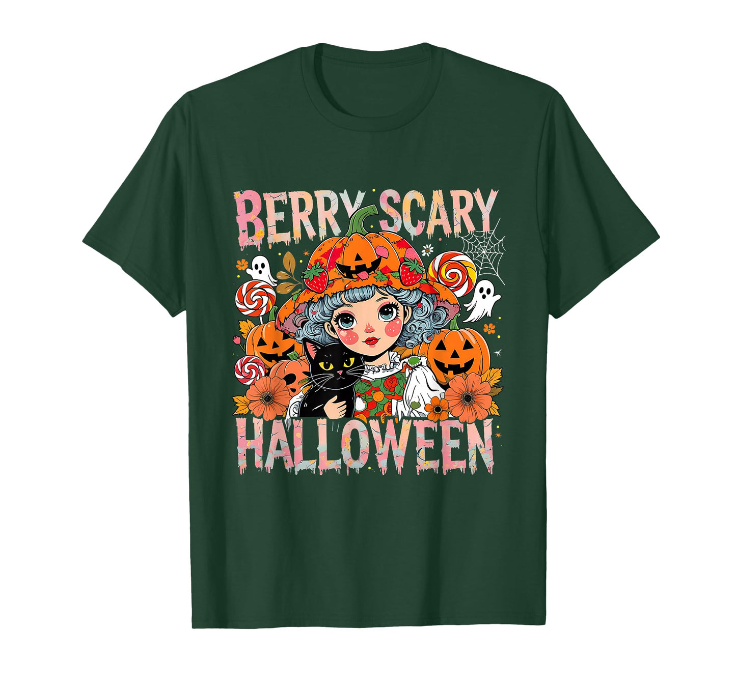 Berry Scary Halloween Cute Spooky Fall Vibes T-Shirt