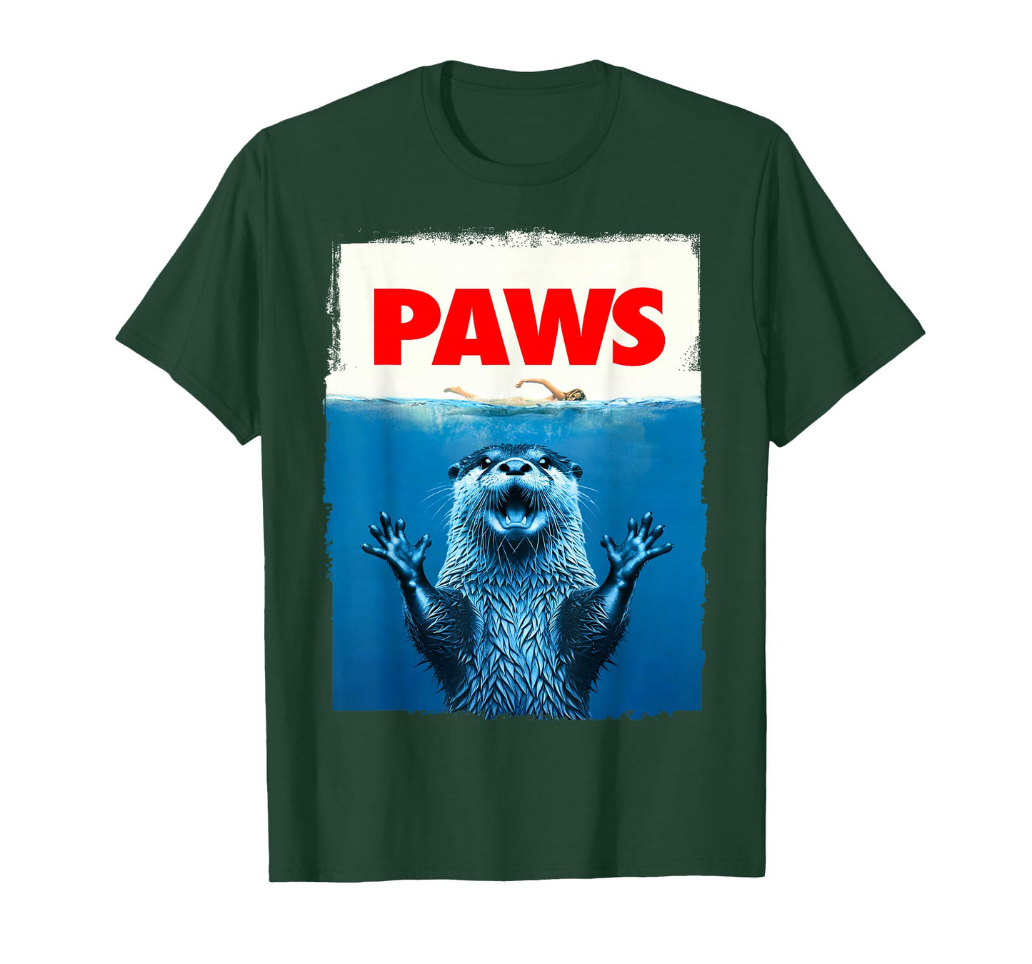 Paws Otter Funny Otter Lover Gifts For Men Women Kid Teen T-Shirt