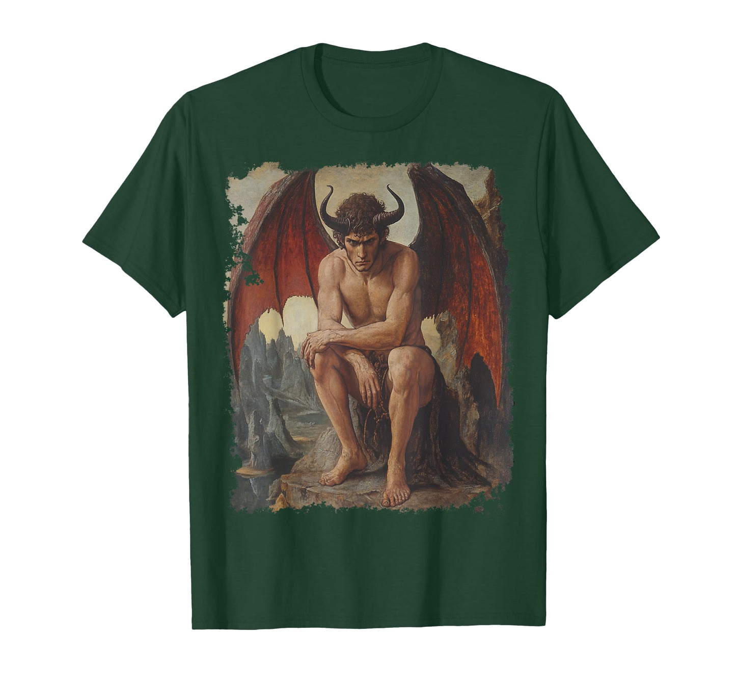 Renaissance Art Devil Graphic Tee T-Shirt