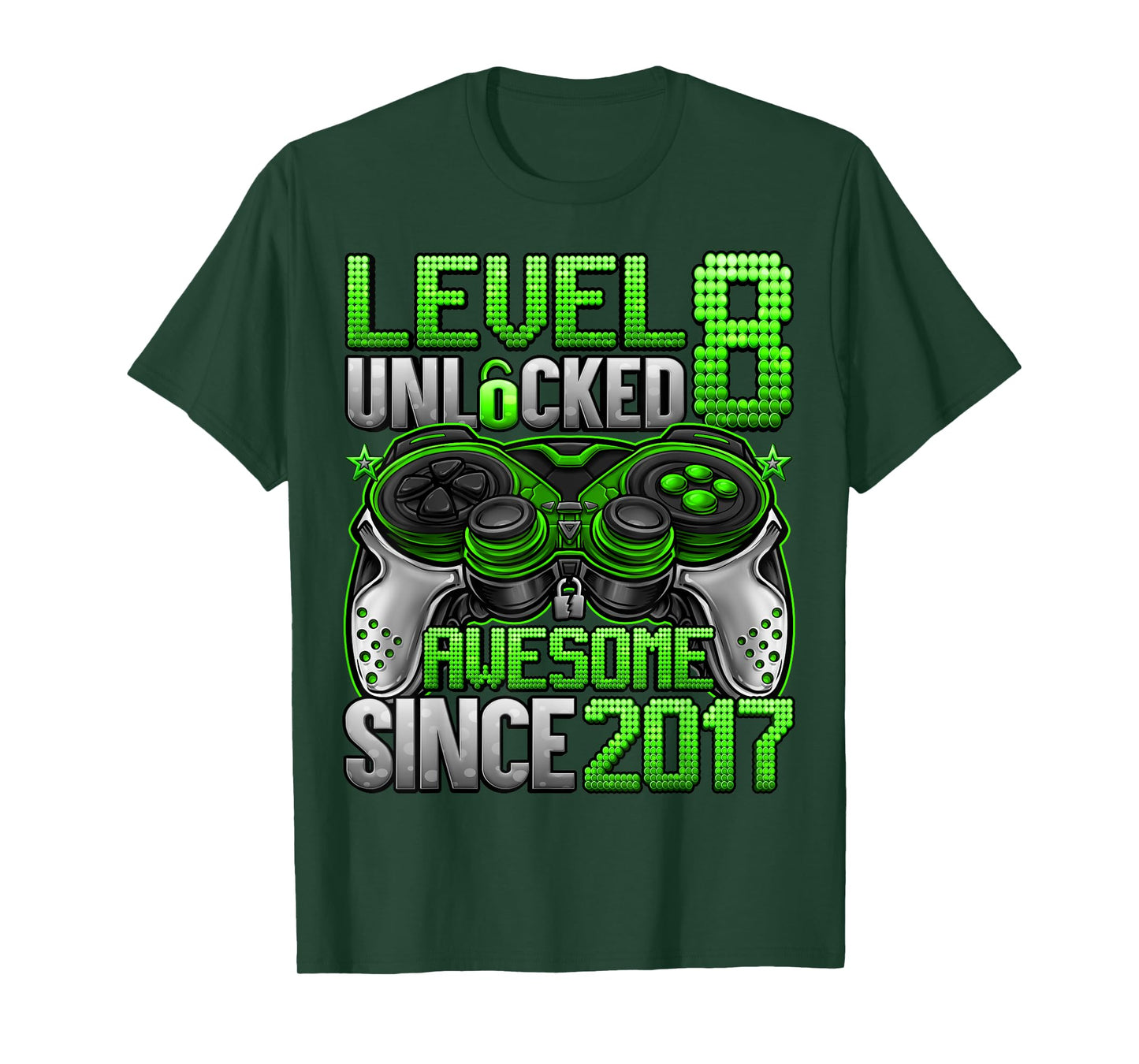 Level 8 Unlocked 8 Year Old Gifts For Boys 8th Birthday Boy T-Shirt