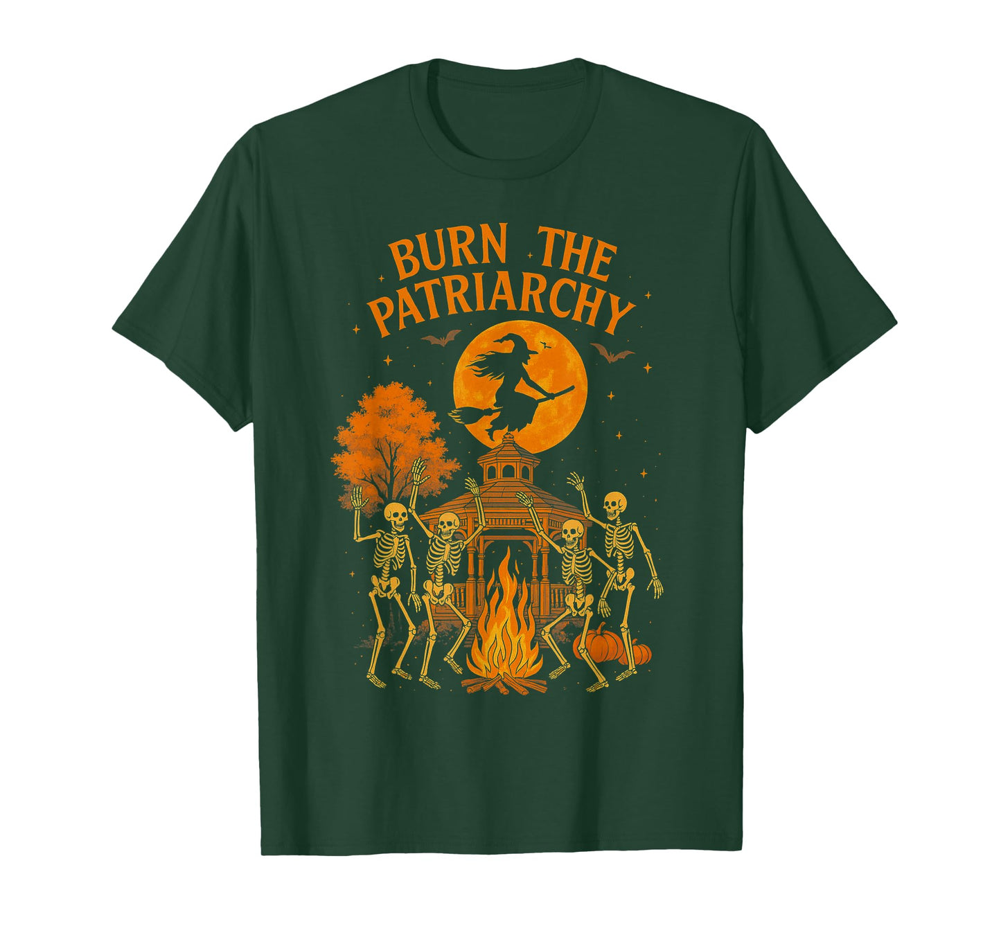 HUGvyn Burn The Patriarchy Feminist Witch Halloween Gazebo T-Shirt