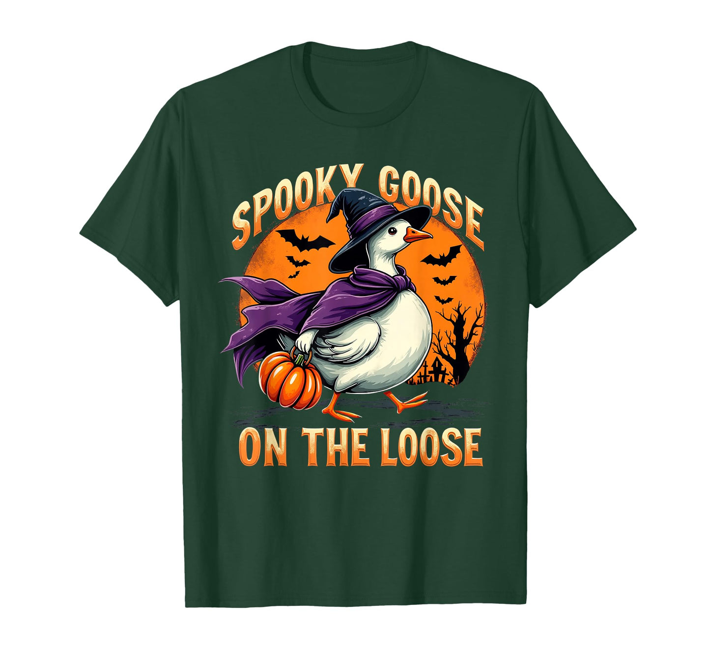 Spooky Goose on The Loose Halloween T-Shirt
