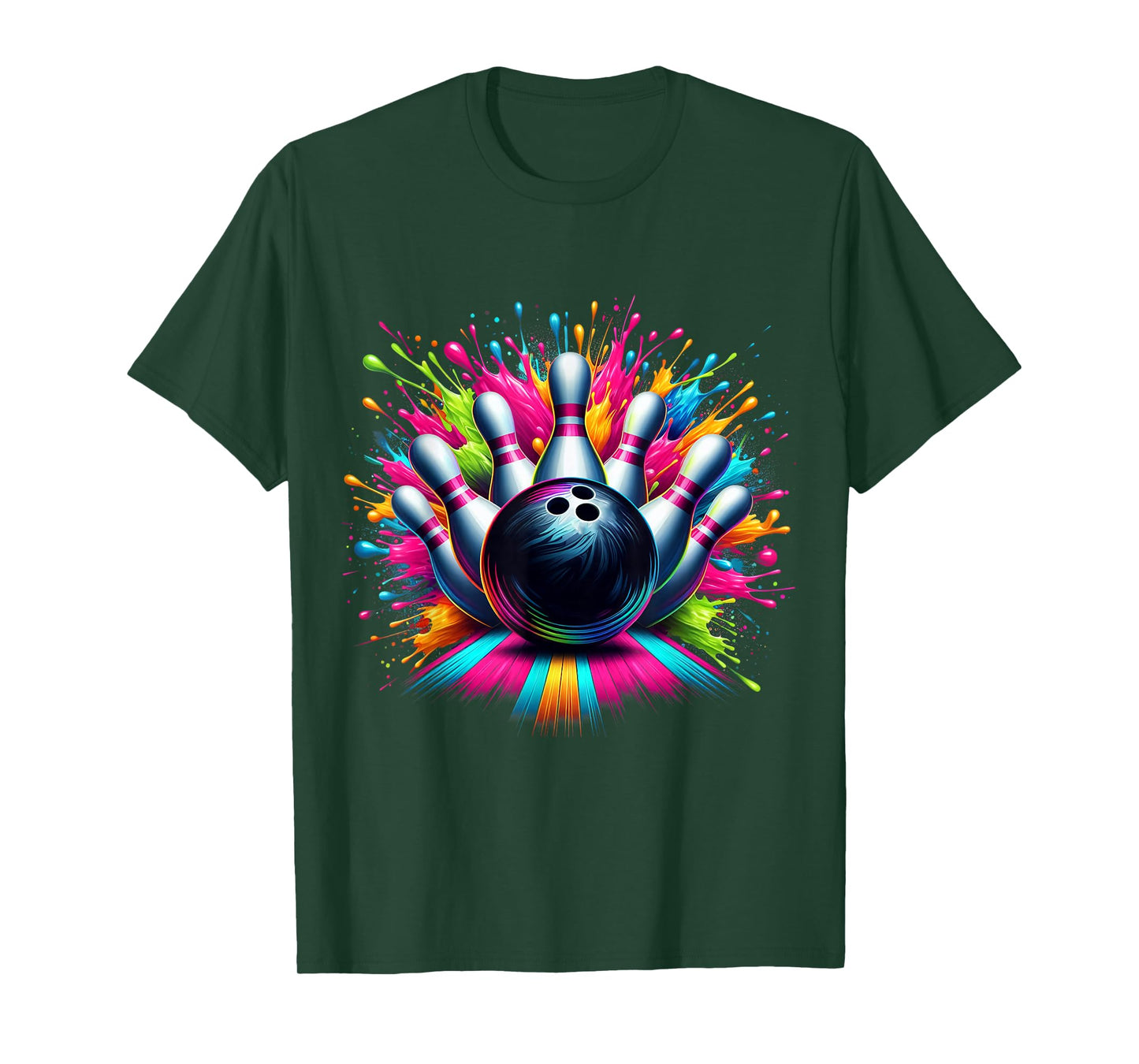 Colorful Bowling Game Day Bowling Cute Vibrant Color T-Shirt