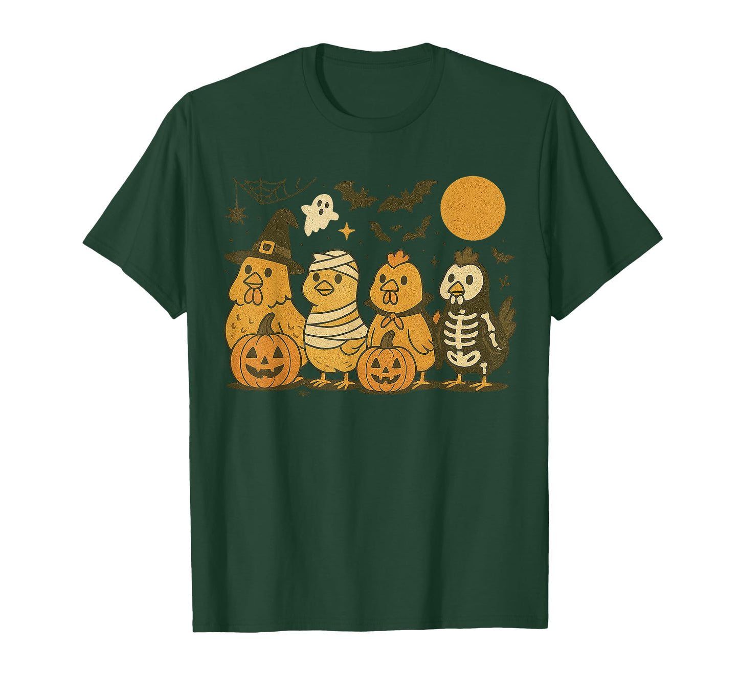 Halloween Chicken Costumes Ghost Witch Mummy Gifts Men Women T-Shirt