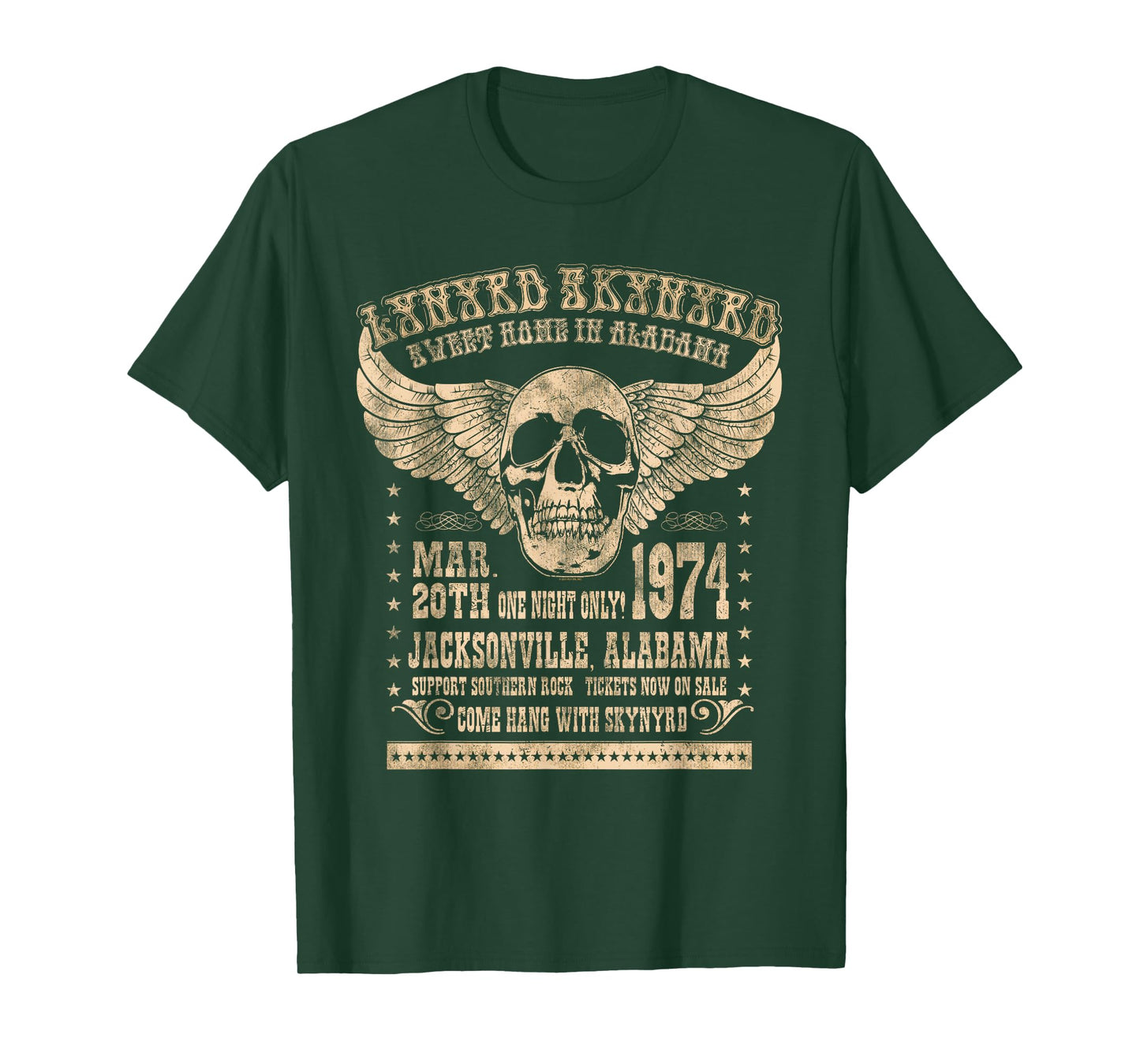 Lynyrd Skynyrd Sweet Home Alabama 74 Rock Festival 70s Biker T-Shirt