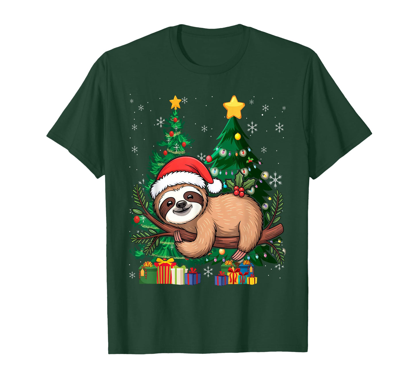 Sloth Merry Christmas Sweater Santa Slothmas T-Shirt