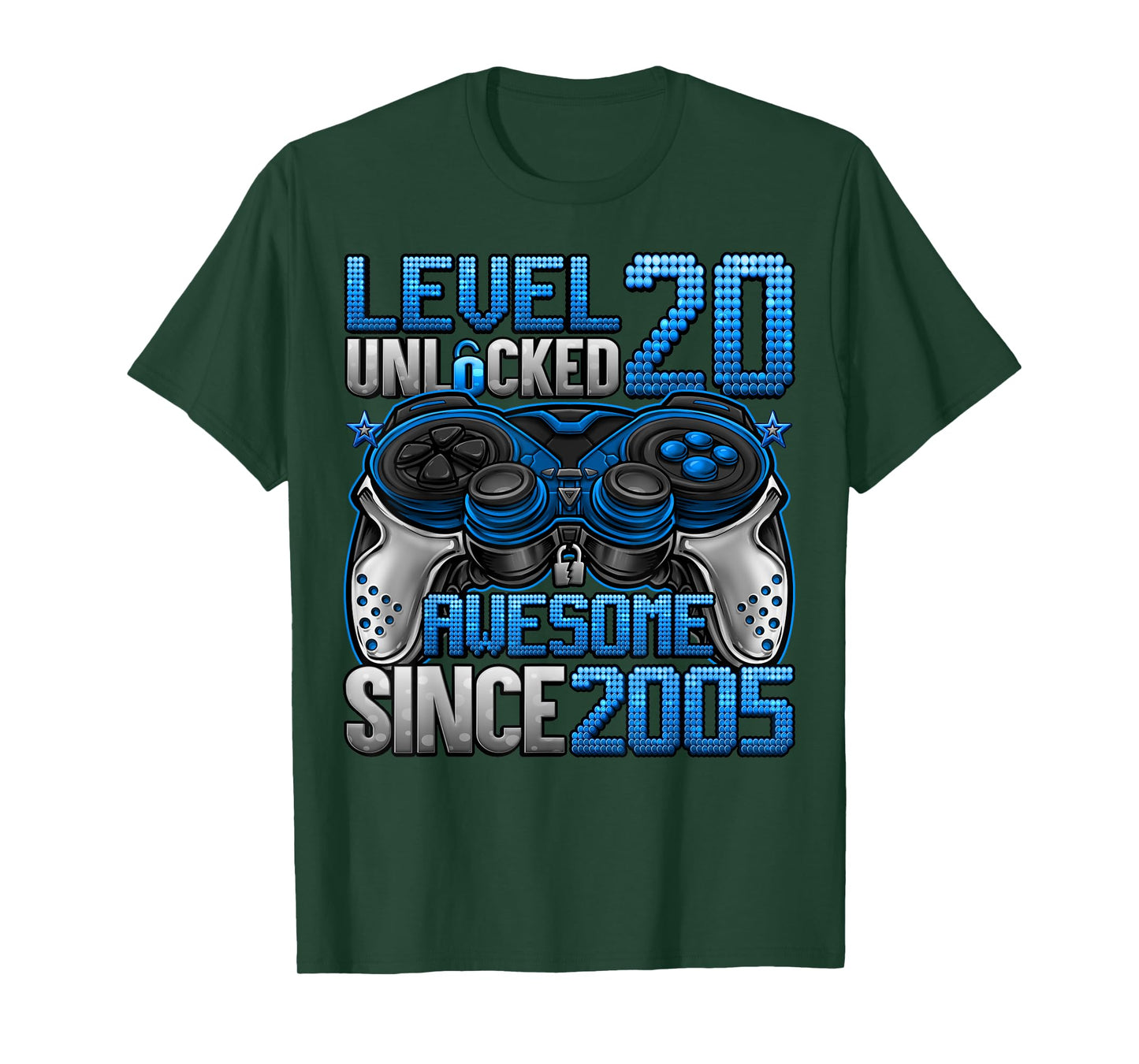 Level 20 Unlocked 20 Year Old Gifts Boys 20th Birthday Boy T-Shirt