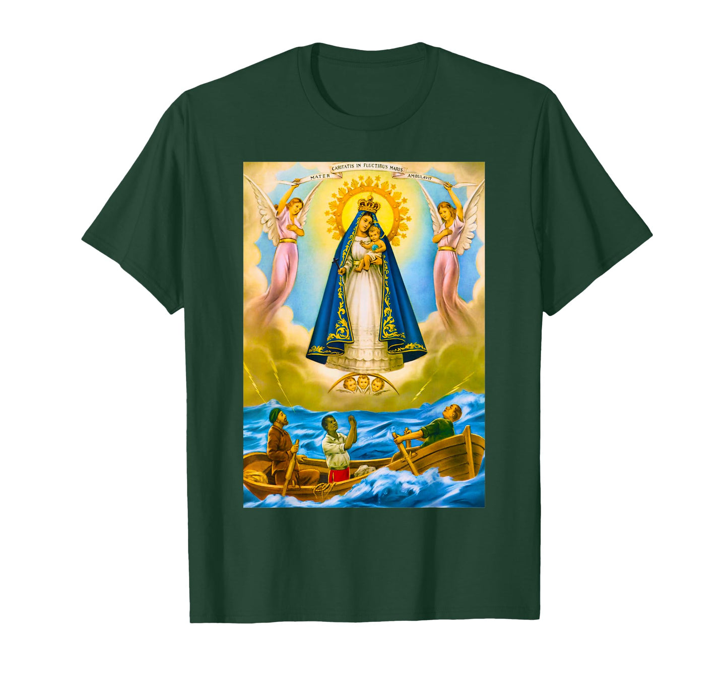 AfroCuban Religious Virgin Caridad del Cobre Cuba Santeria Oshun Unisex-Adults Black T-Shirt