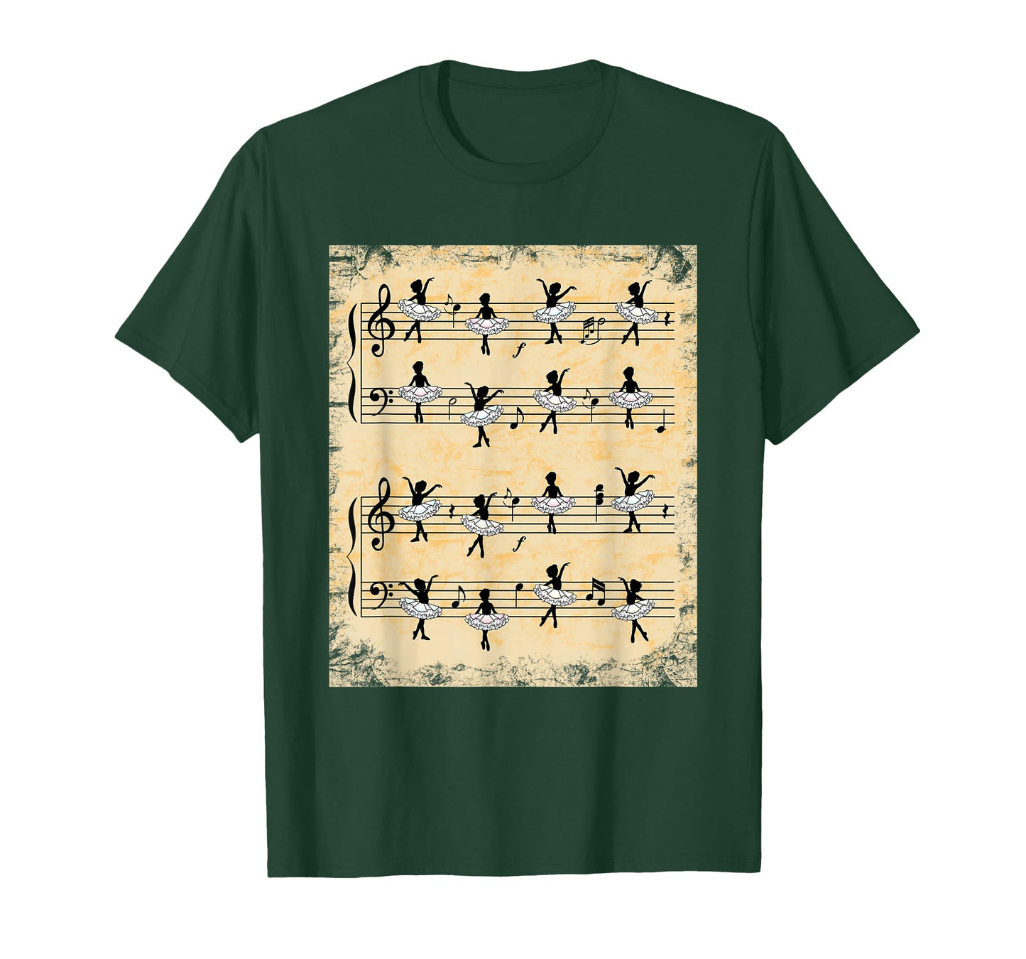 Ballerinas Dance On The Sheet Music Like Notes Vintage T-Shirt