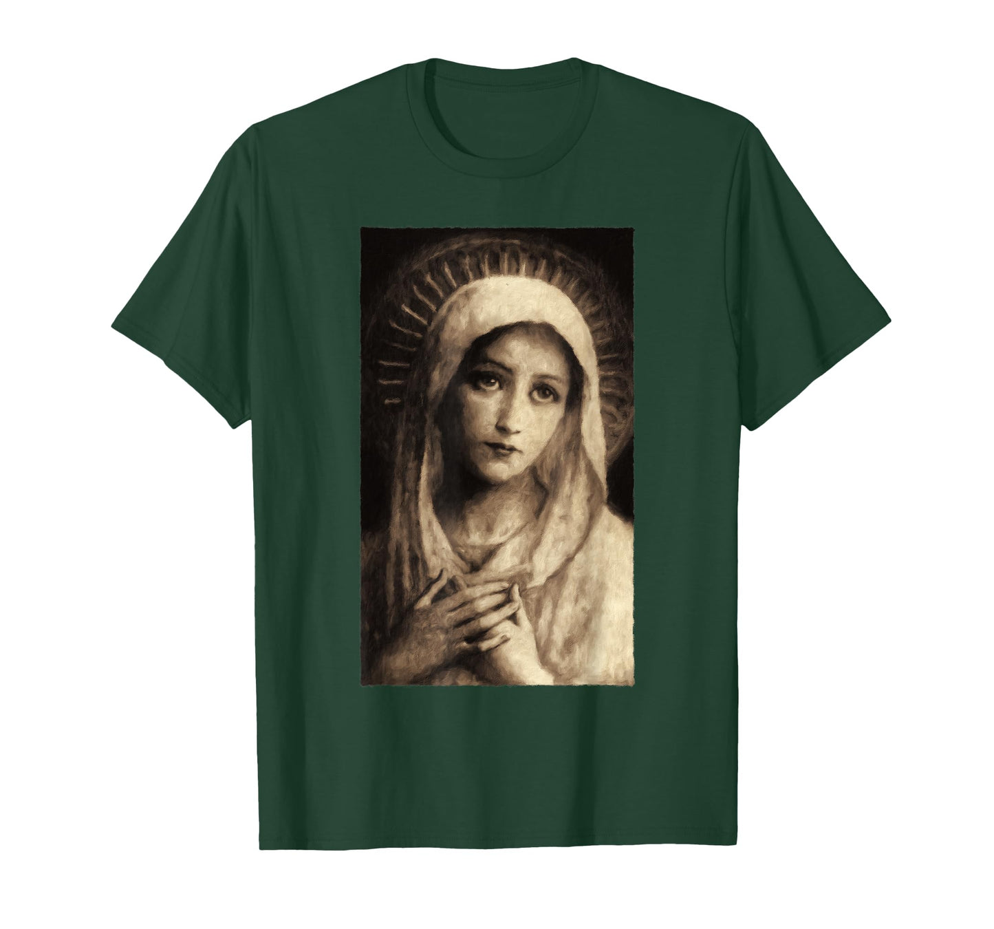 Virgin Mary Maria Catholic Painting T-Shirt