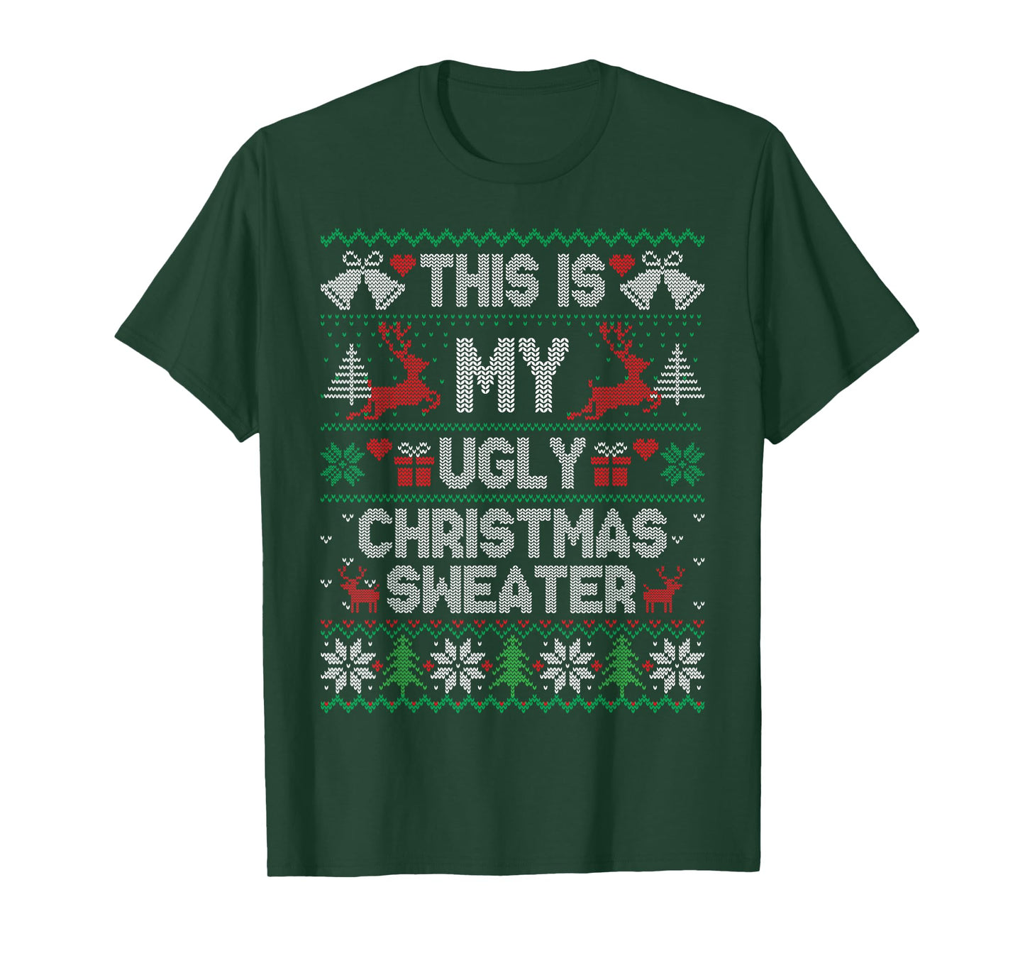 This is My Ugly Sweater Funny Christmas Family Matching T-Shirt