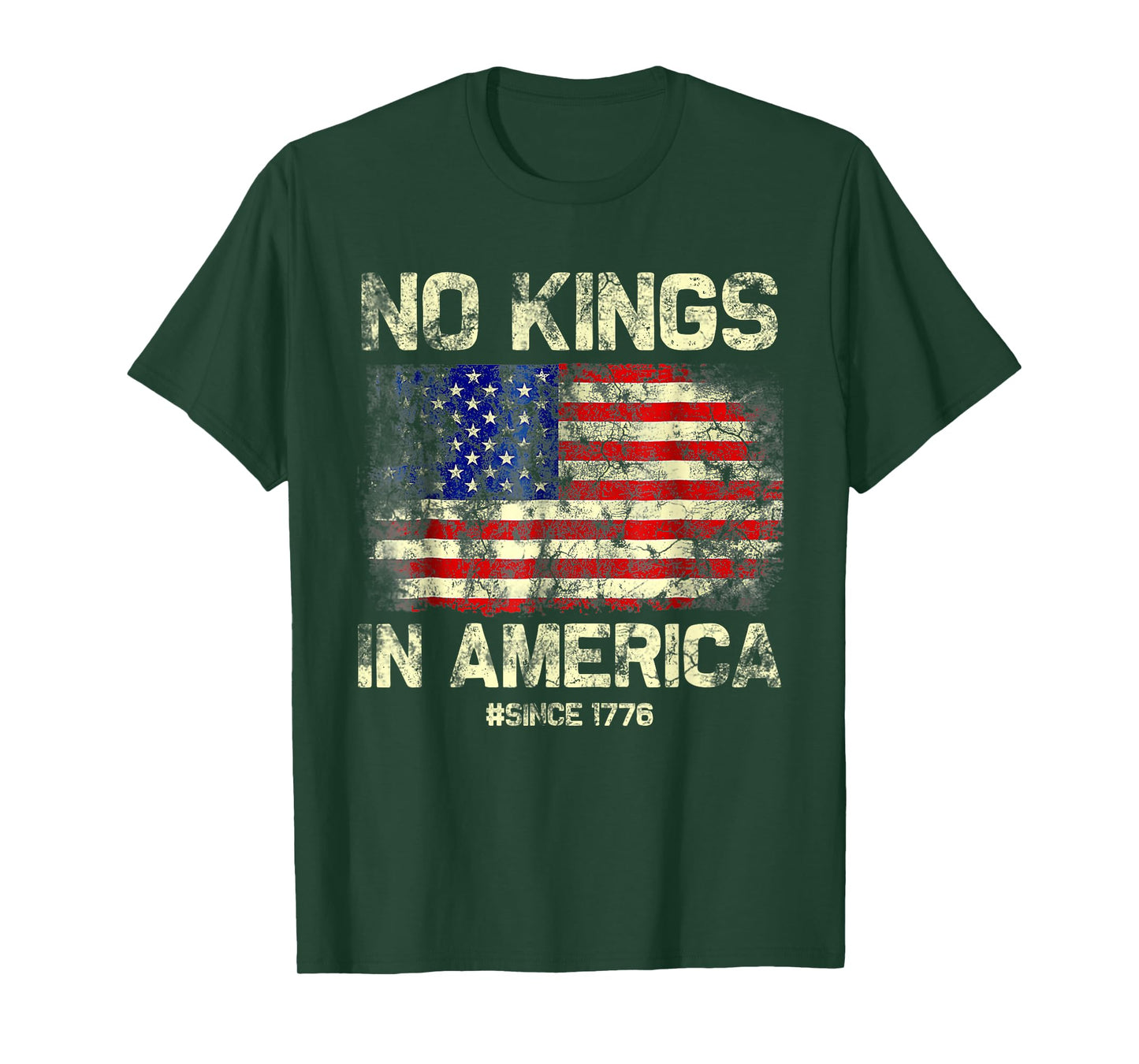 No Kings in America Since 1776 Vintage America Flag No Kings T-Shirt