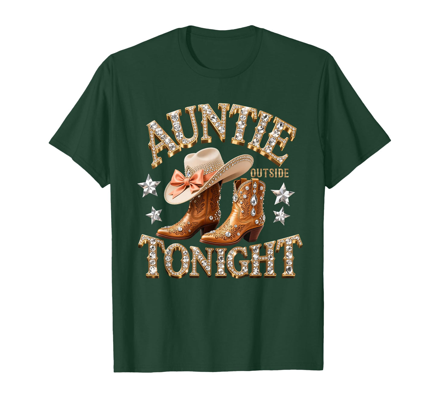 Vintage Auntie Western Boots Cowgirl Rodeo Queens T-Shirt