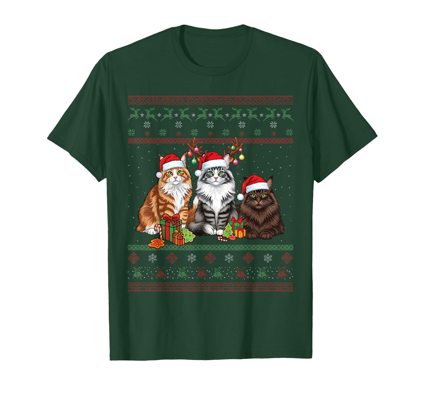 Love Persian Cats Happy Christmas Funny Ugly Christmas T-Shirt