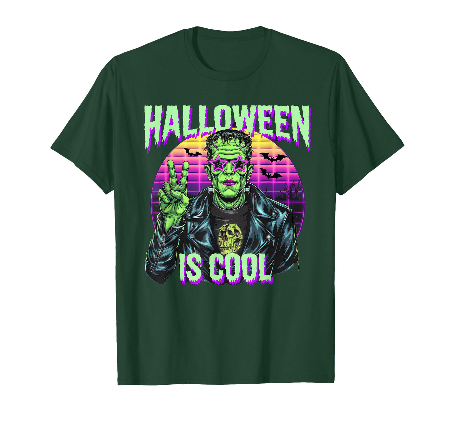 Halloween is Cool Tshirt Women Men Frankenstein Monster T-Shirt