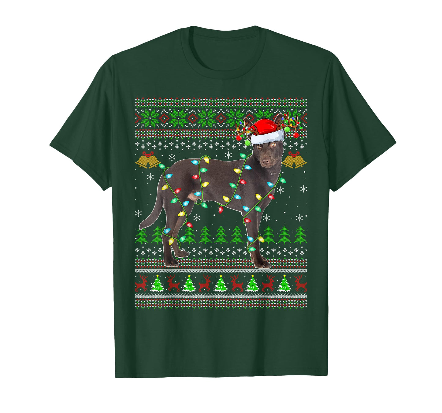 Australian Kelpie Dog Ugly Christmas Sweaters Holiday Xmas T-Shirt