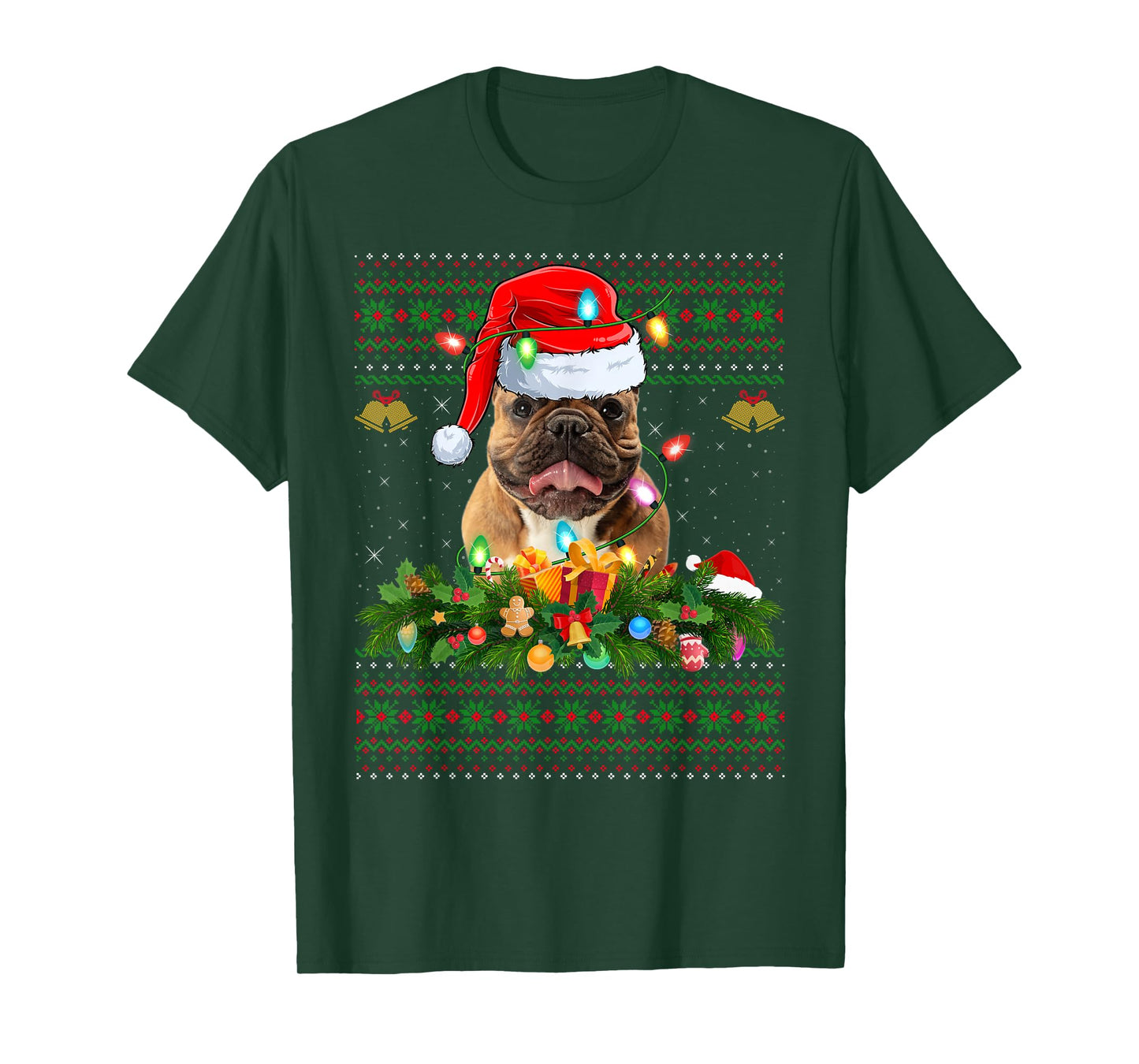 Bulldog Ugly Christmas Sweaters Funny Pet Dog Lover Xmas T-Shirt