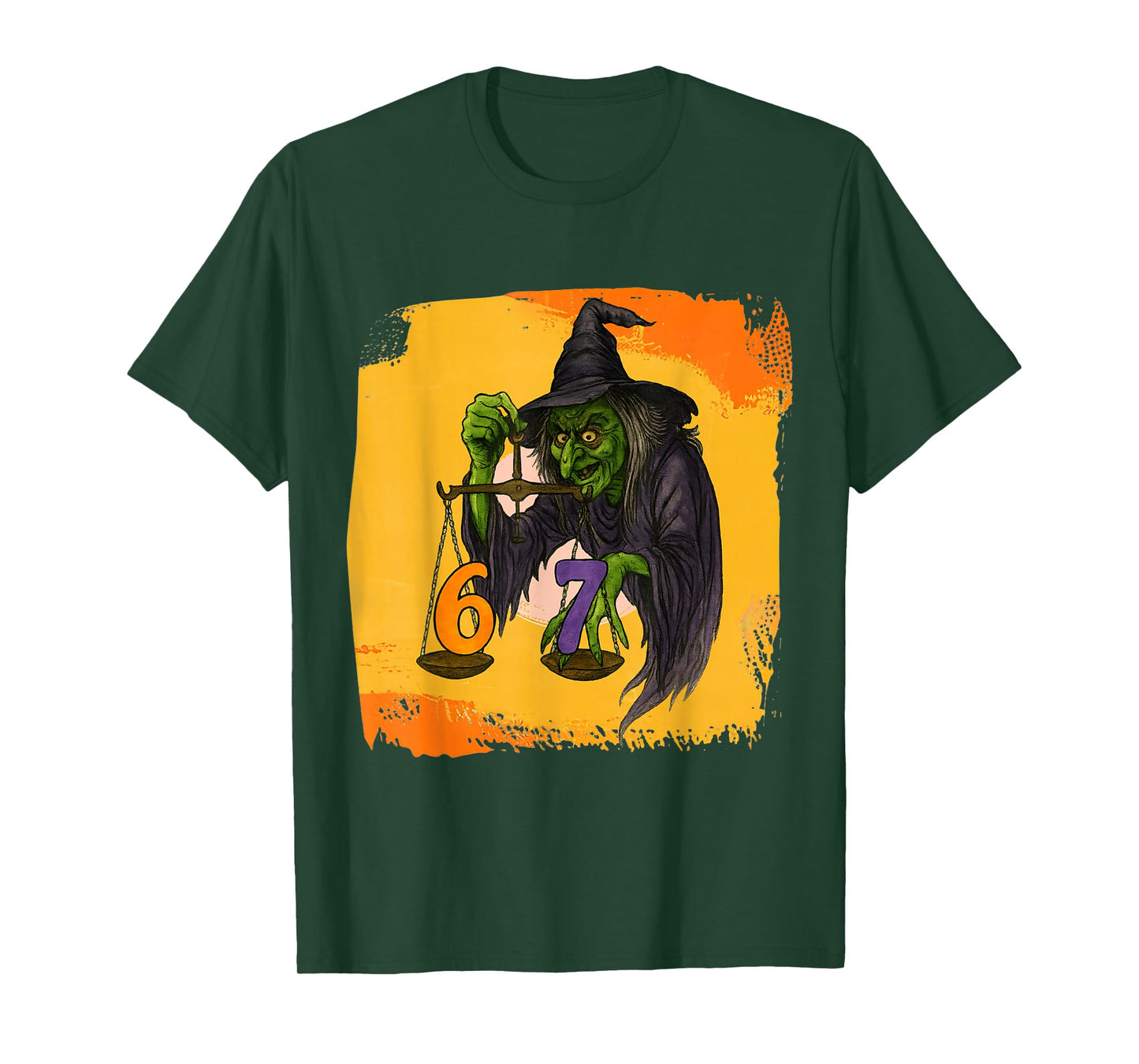 Funny Witch Scale Halloween Party Design T-Shirt