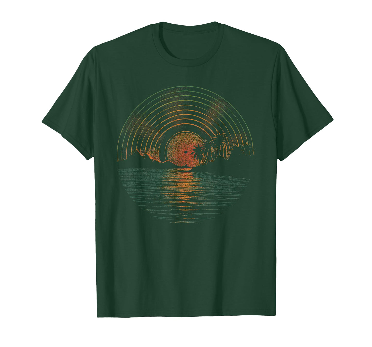 Summer Vinyl Shirt Sunset Vinyl LP Record Music of Summer T-Shirt