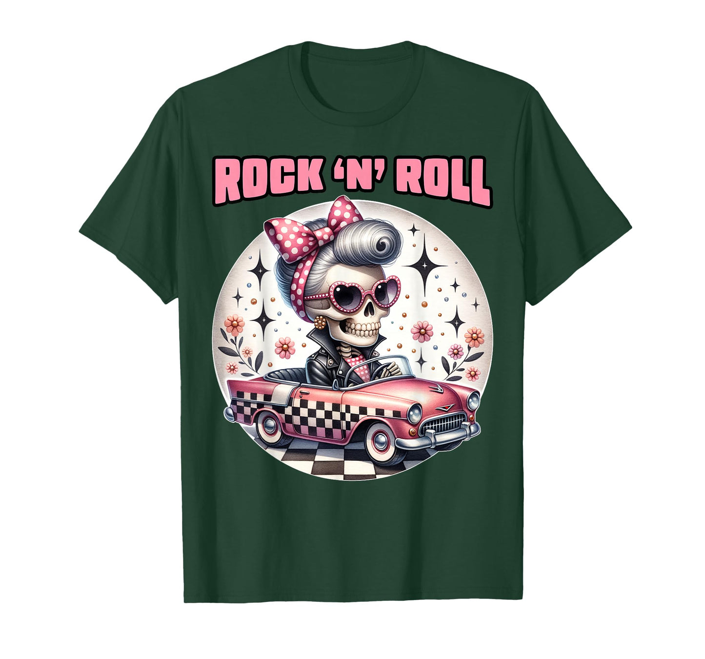 Rock N Roll 50s Sock Hop Dance Doo Wop Rockabilly 1950s Art T-Shirt