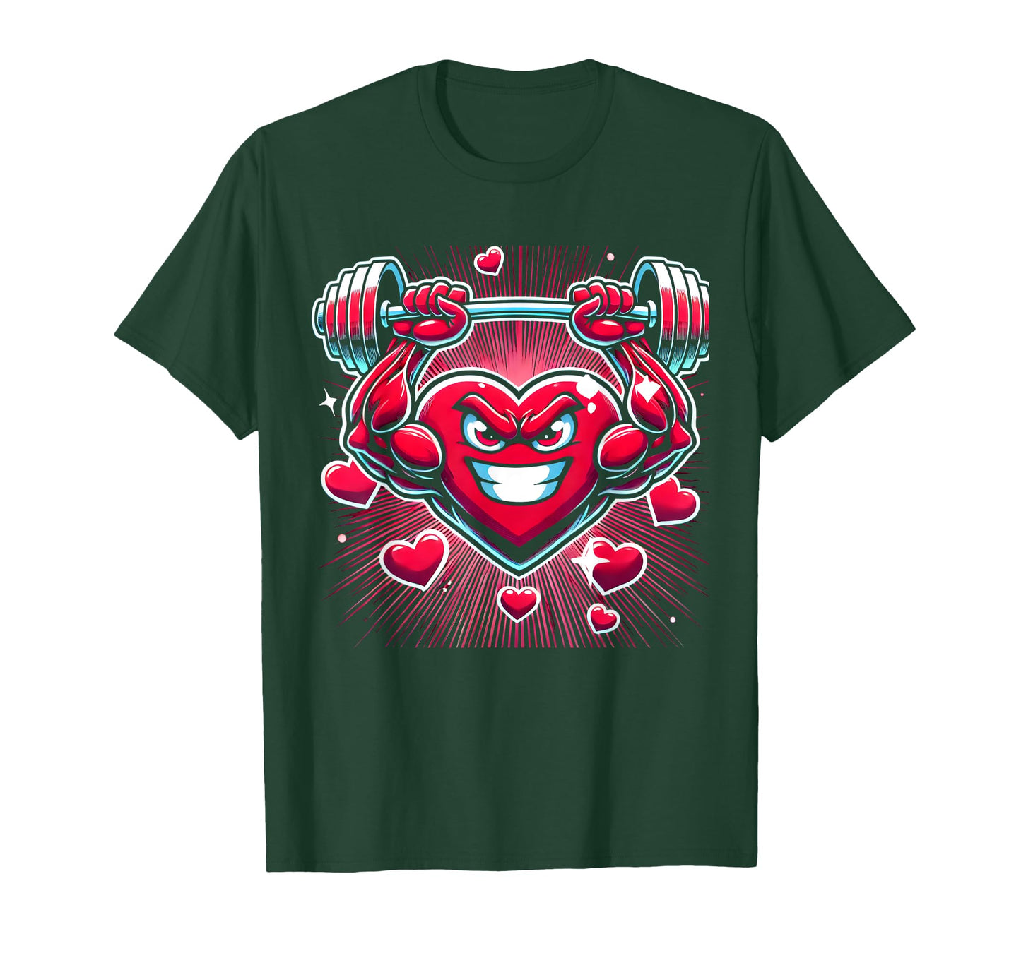 Valentines Day Heart Weightlifting Funny Deadlift Fitness T-Shirt