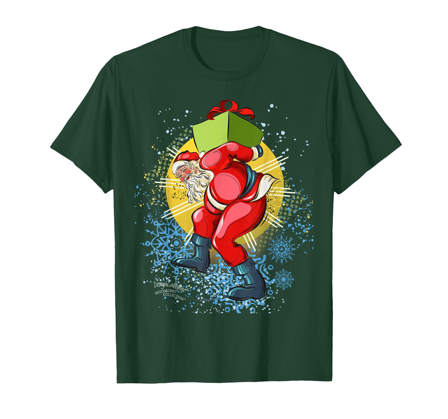 Dancing Vintage Santa Claus Christmas Graphic T-Shirt