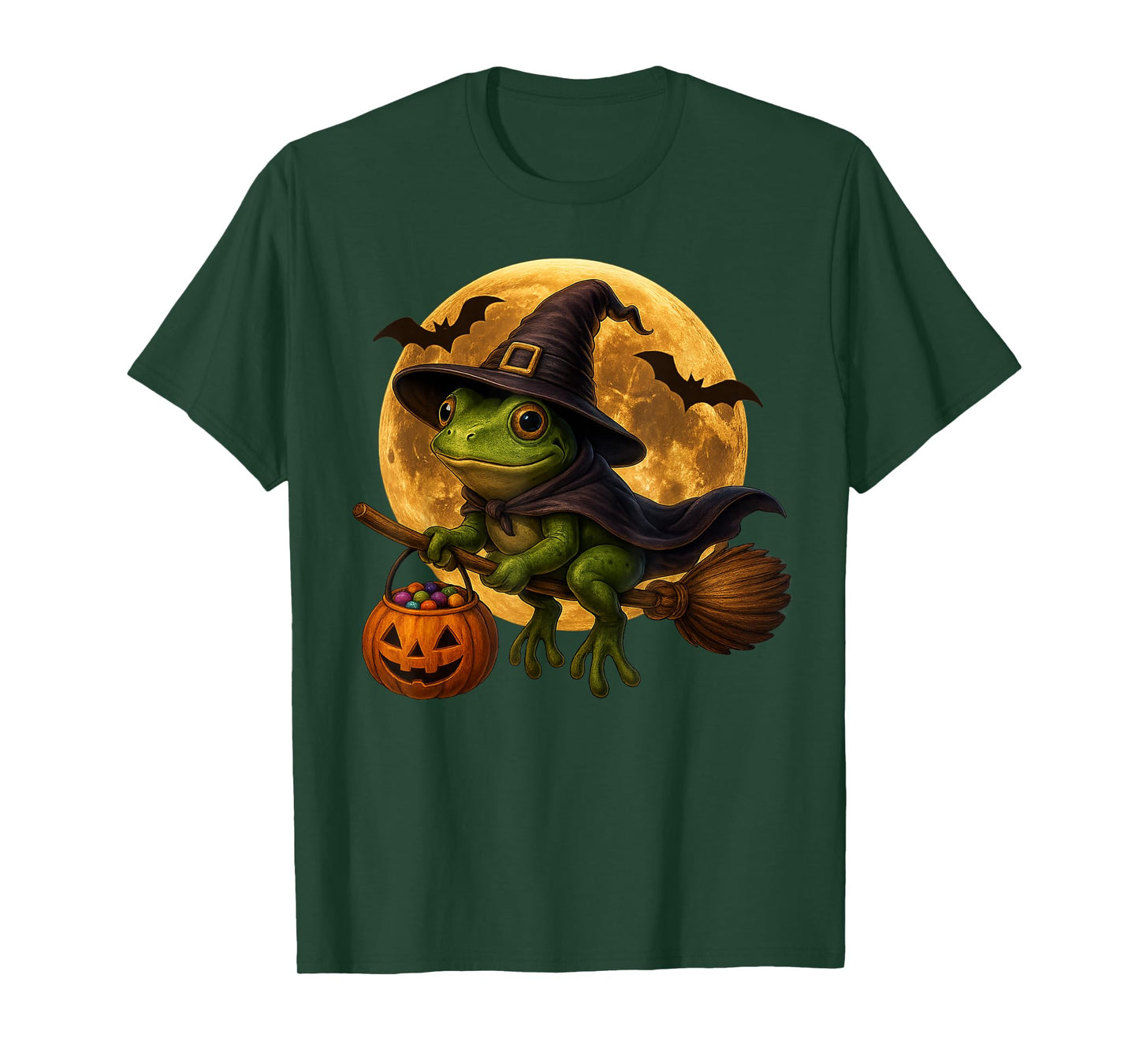 Frog Witch Halloween Tees for Men Women Girls Costume Gifts T-Shirt