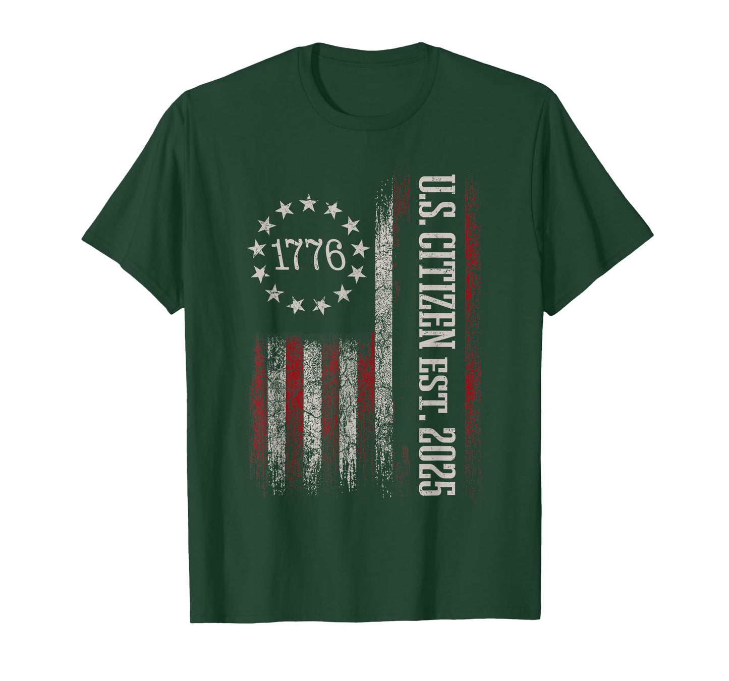 New US Citizen Est 2025 American Immigrant Citizenship Gifts T-Shirt