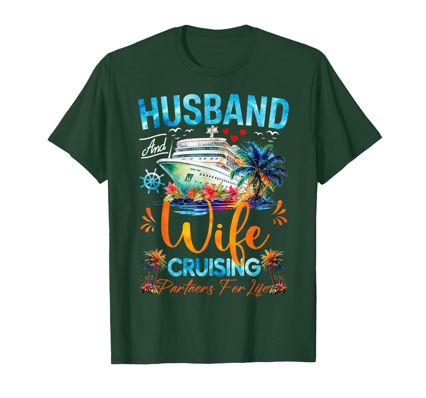Matching Couple Shirt Husband Wife Cruising 2025 Tee Cruise T-Shirt