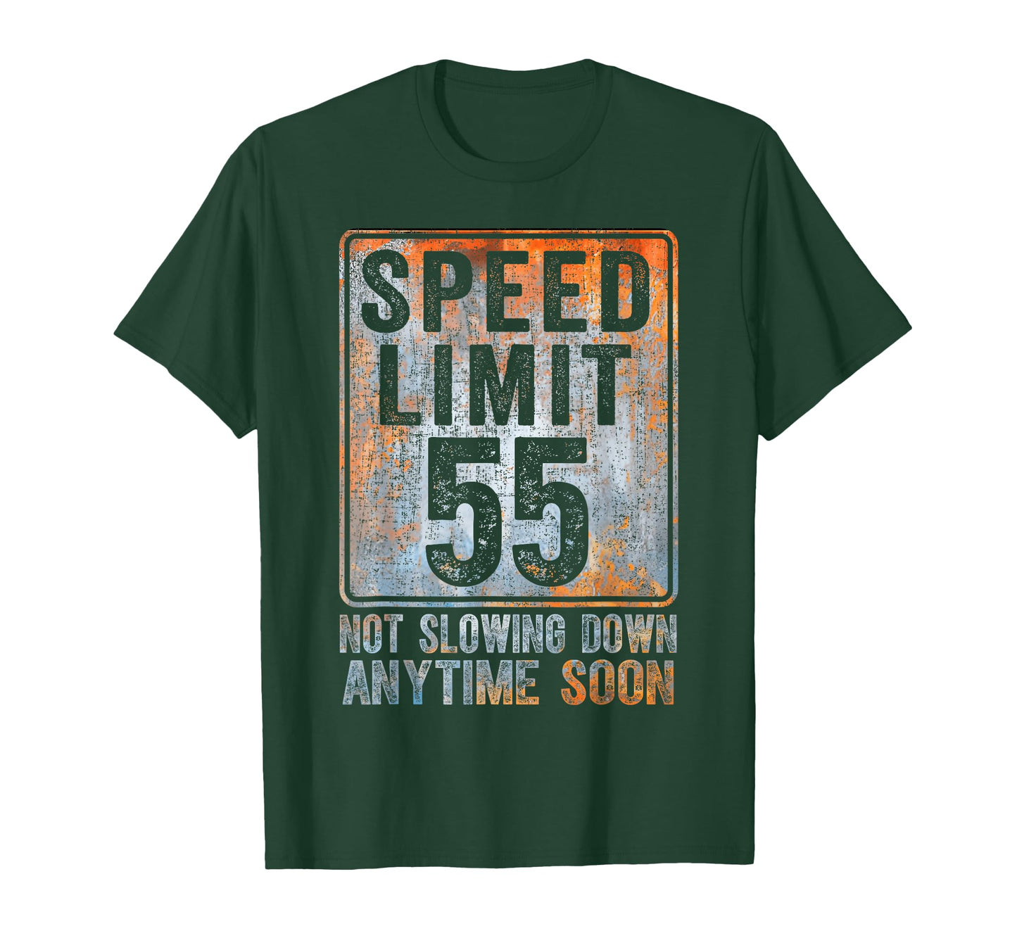 55th Birthday Speed Limit Sign Funny 55 Year Old Vintage Men T-Shirt