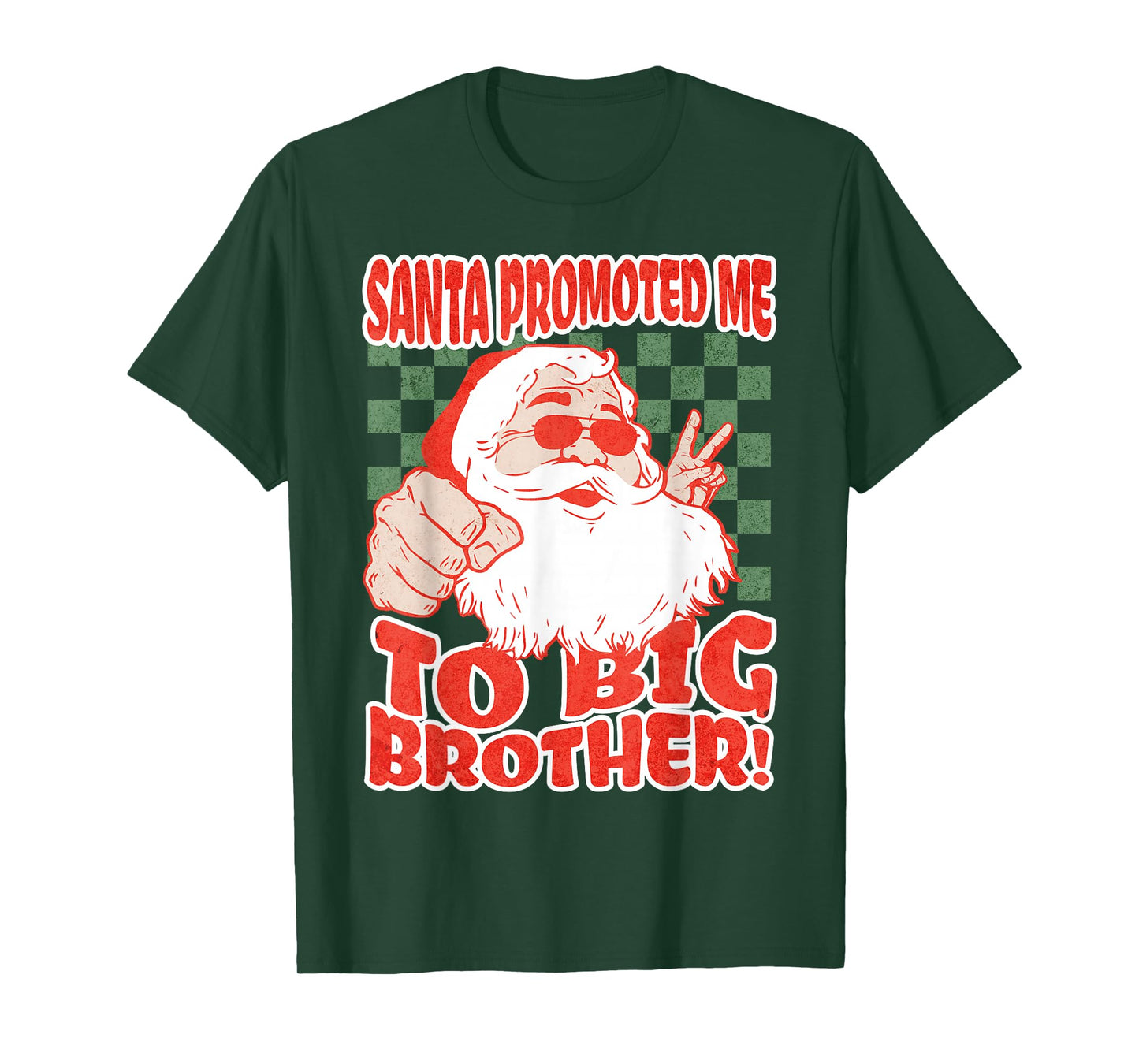 Santa Promoted Me to Big Brother Christmas Baby Announcement T-Shirt