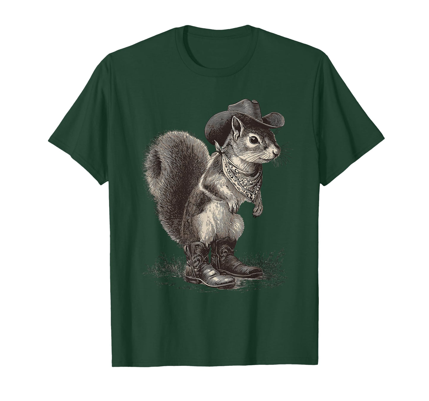 Country Cowboy Squirrel Vintage Rodeo Cowgirl Western Texax T-Shirt