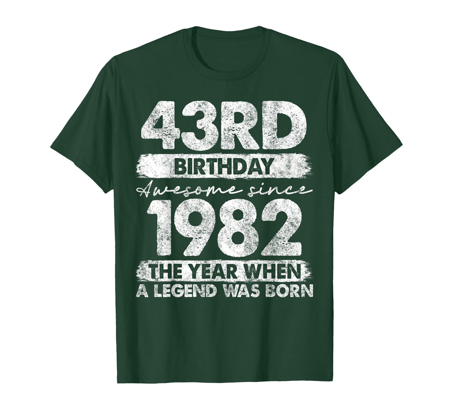Vintage Legend Birthday Shirts For Men Women 2025 43 Year Old Gifts Vintage 1982 Limited Edition 43rd Birthday T-Shirt Black Unisex-Adults T-Shirt