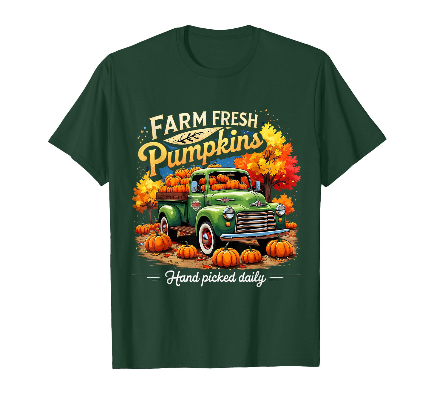 Farm Fresh Pumpkins Vintage Autumn Harvest Truck Fall T-Shirt