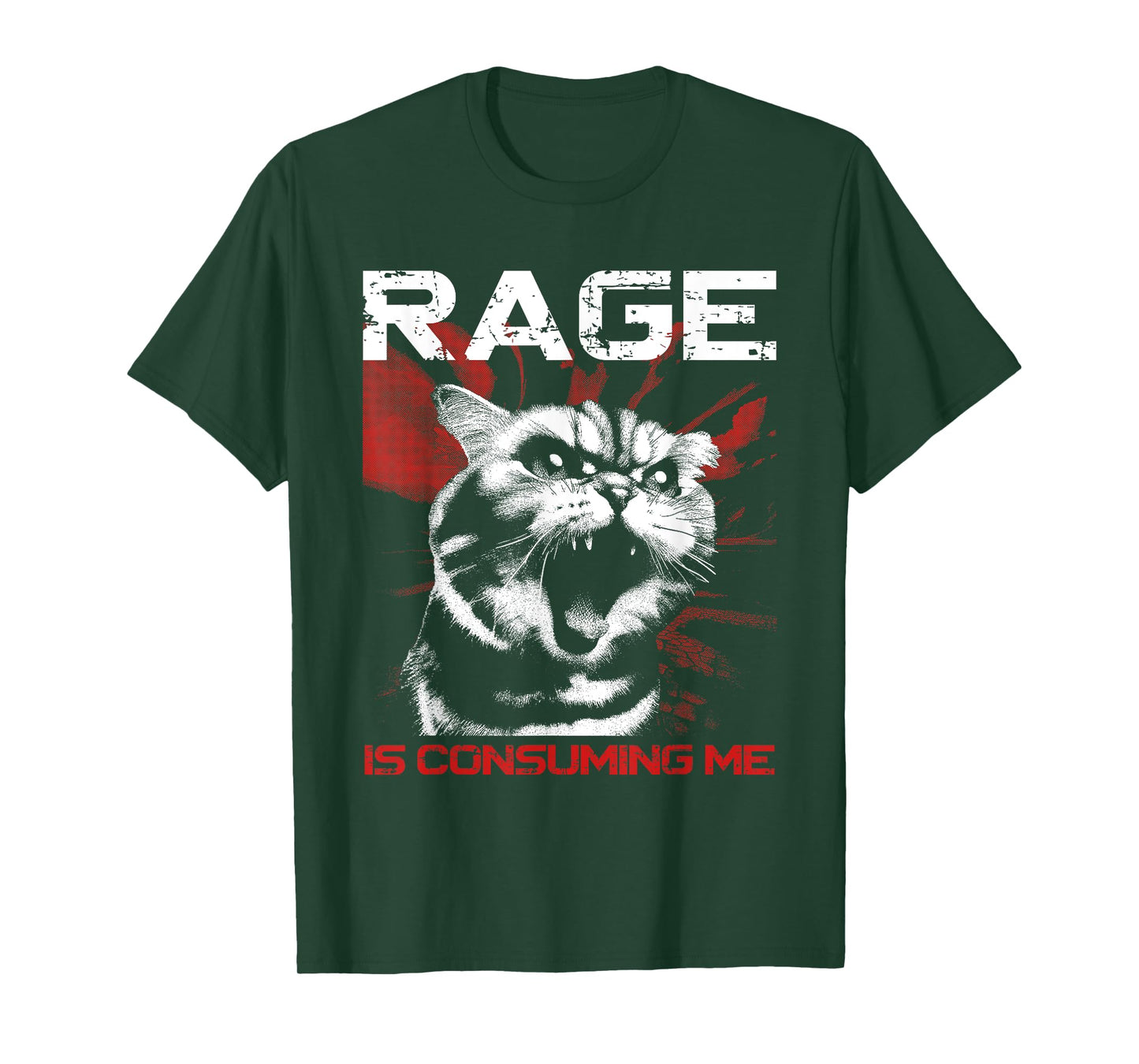 Rage Is Consuming Me - Funny Meme Cat Lover T-Shirt for Men Women Kids