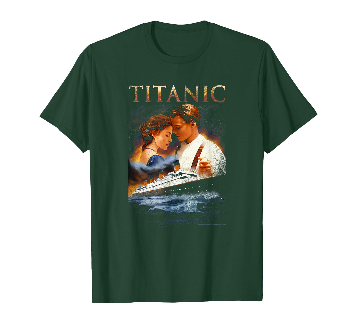 Titanic Iconic Jack & Rose Retro Vintage Big Chest Poster T-Shirt