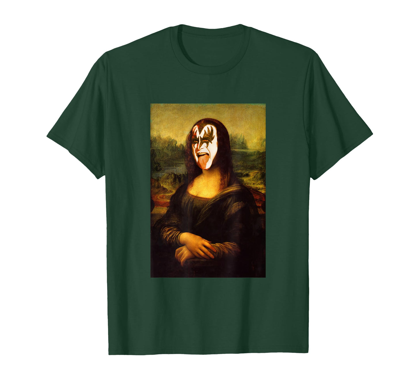 Mona Tongue Lisa Rockn roll Heavy Metal Rock T-Shirt