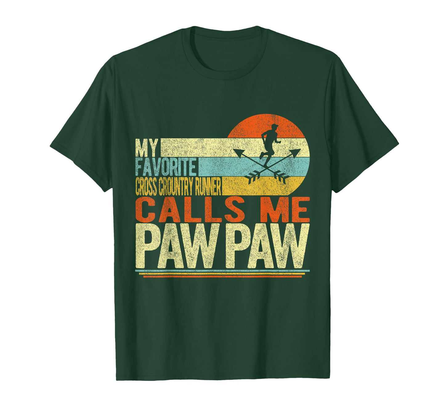My Favorite Cross Country Runner Calls Me Paw Paw Grandpa T-Shirt