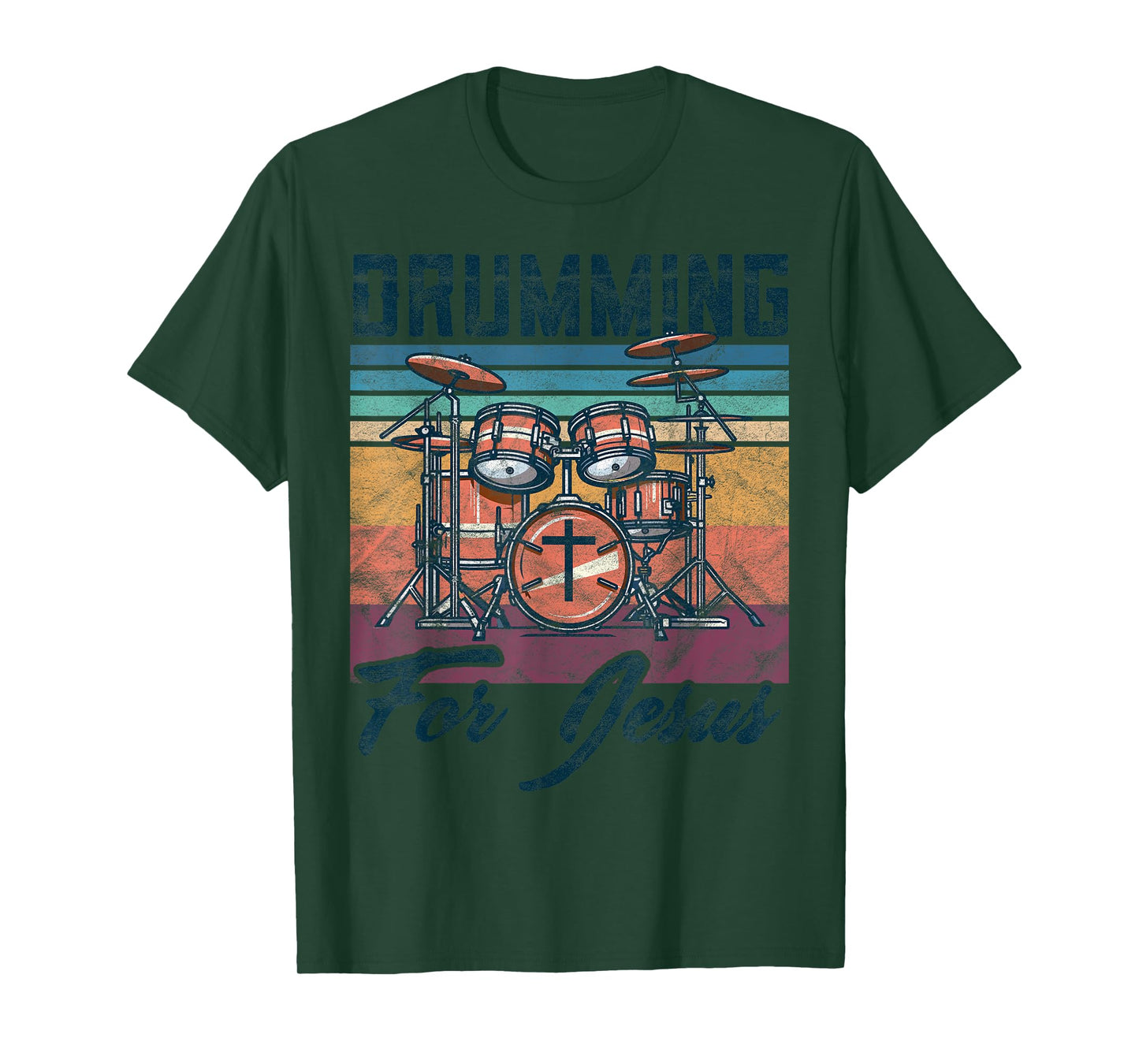 Drummer Drumming Drums Percussion I Drumming for jesus T-Shirt