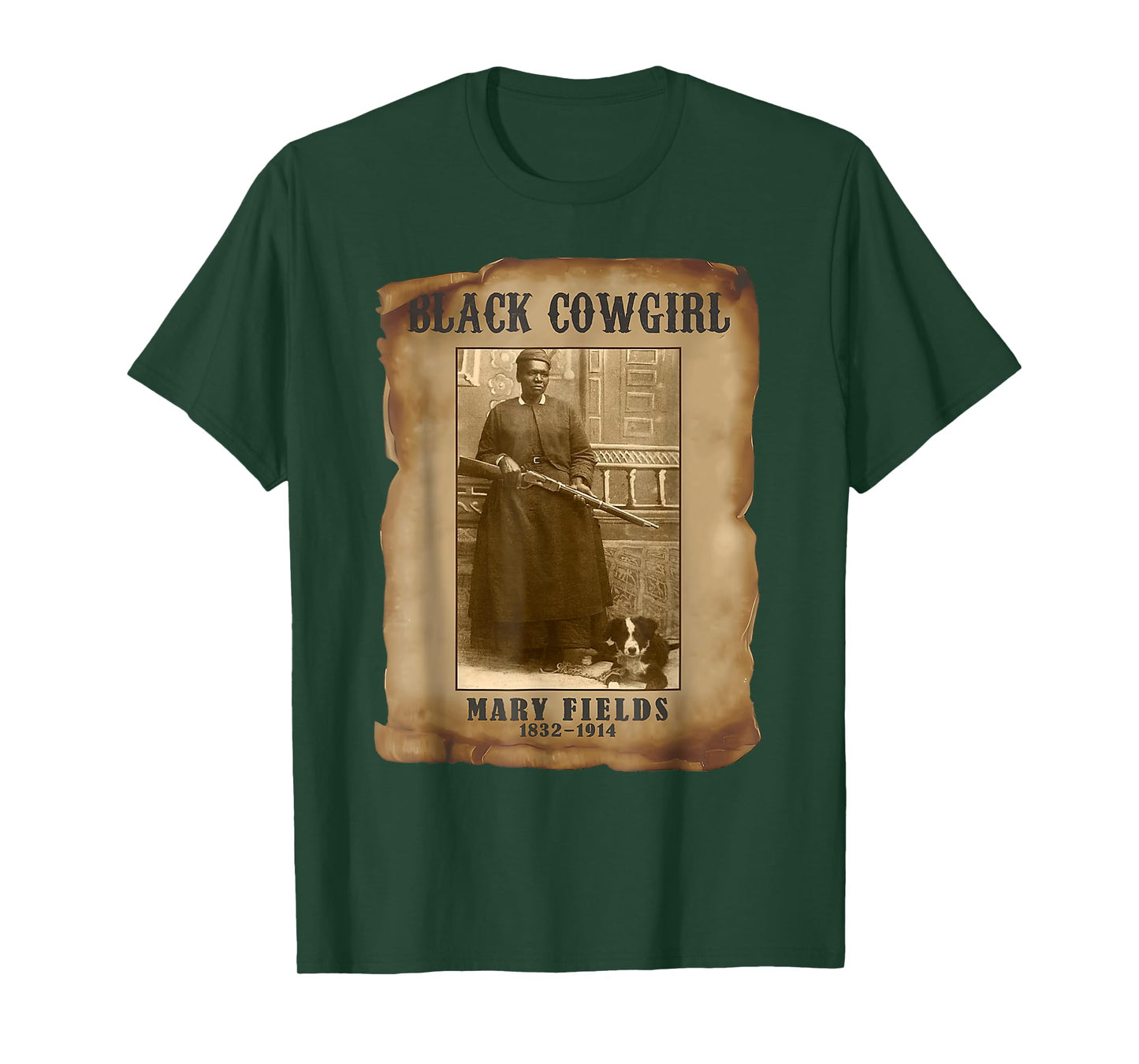 Black Cowgirl Mary Fields Western Rodeo Texas Black History T-Shirt