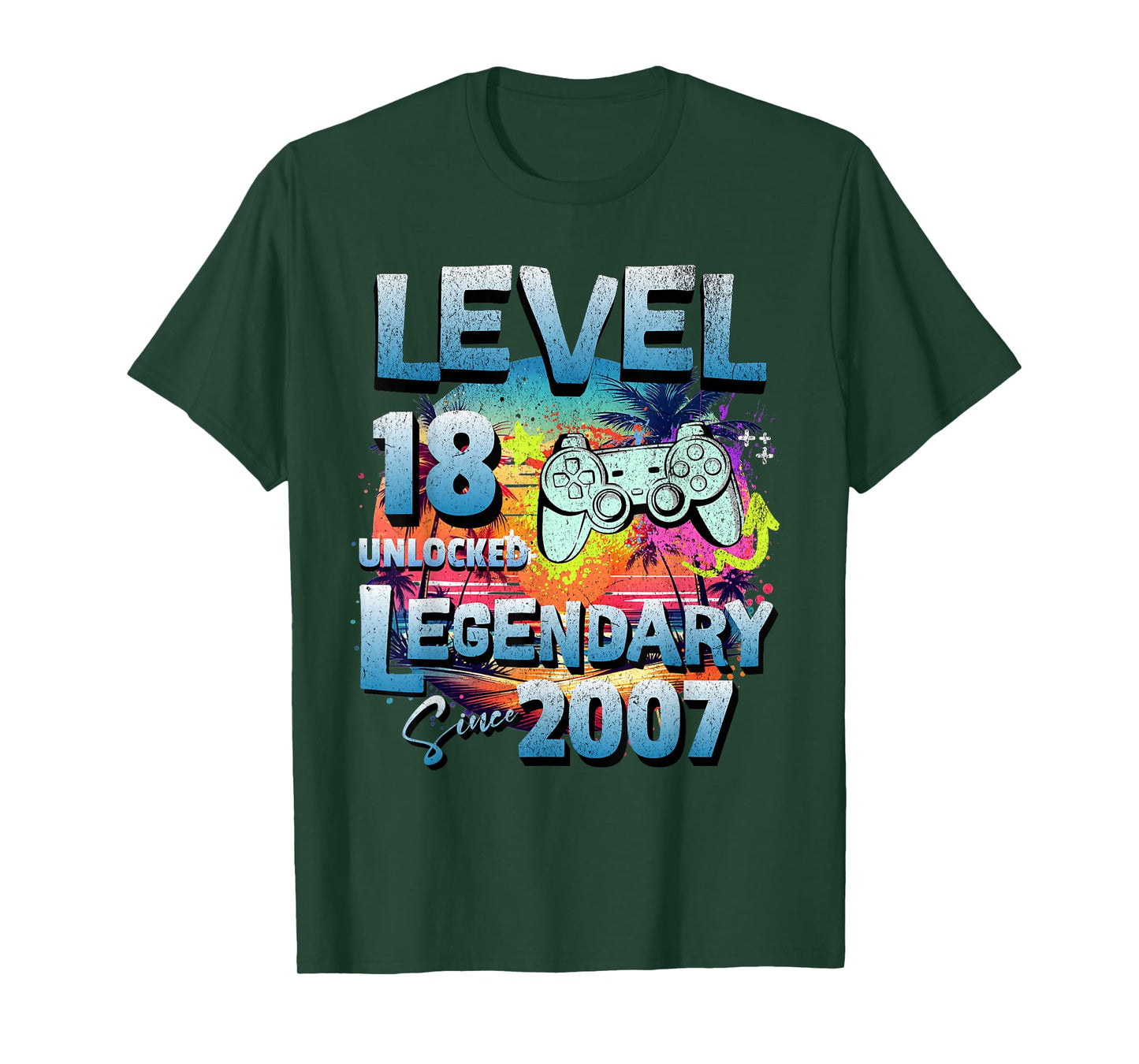 Level 18 years old unlocked since 2007 Legendary birthday T-Shirt