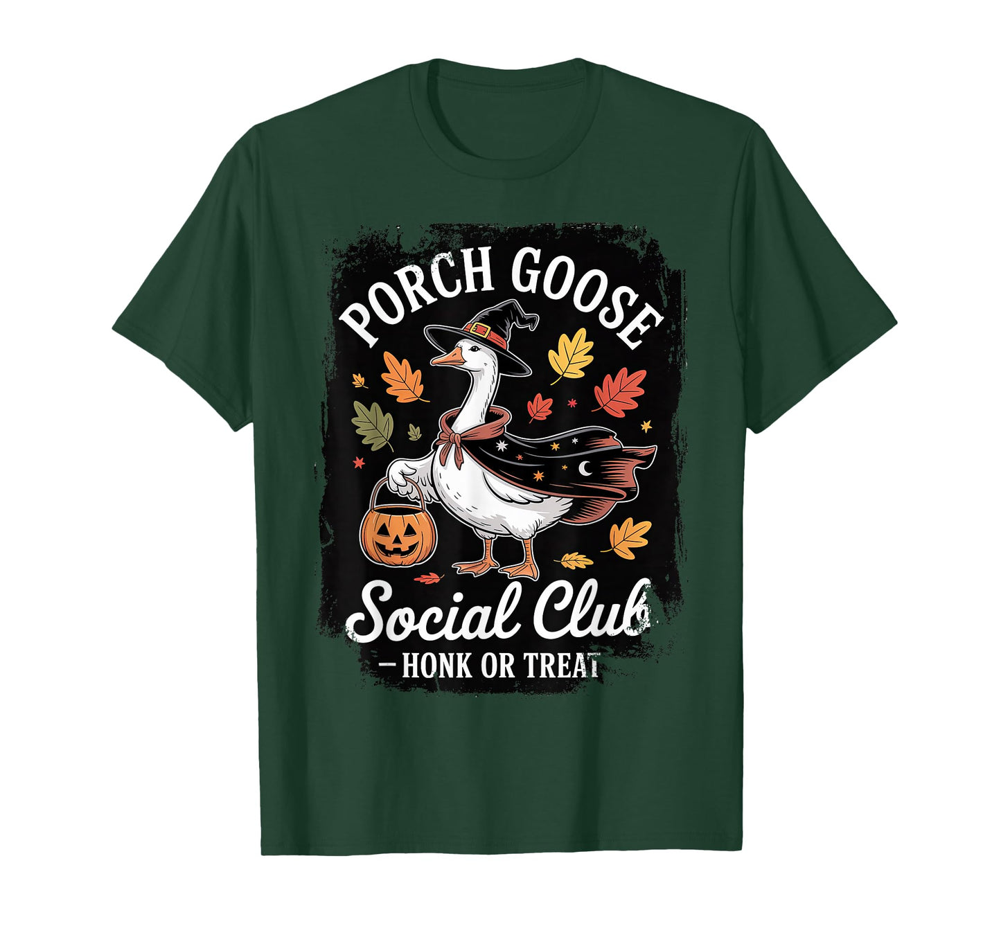 Porch Goose Social Club Honk or Treat Funny Halloween T-Shirt