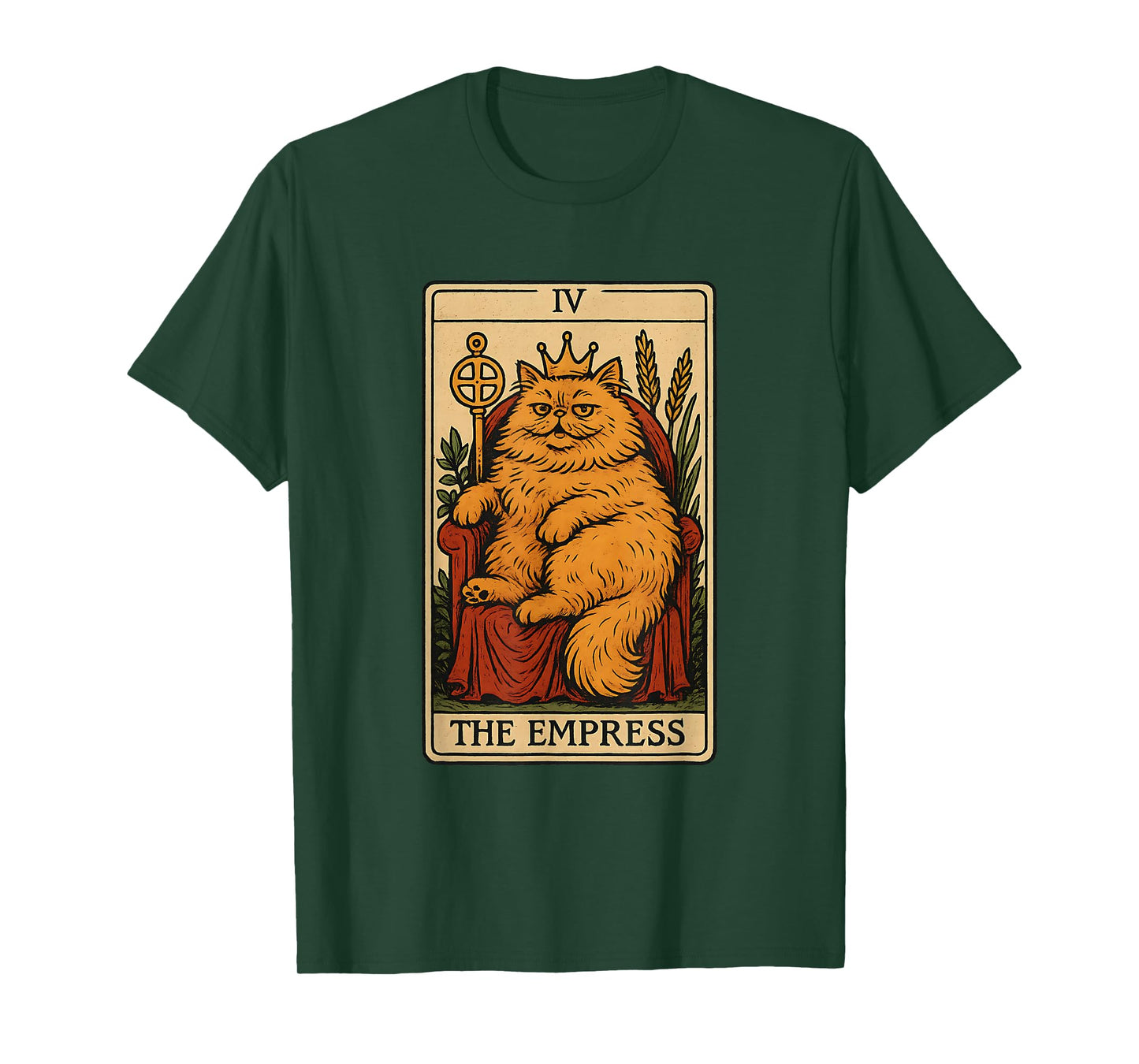 The Empress Cat Tarot Card Funny Witchy Mystical Kitty Gifts T-Shirt