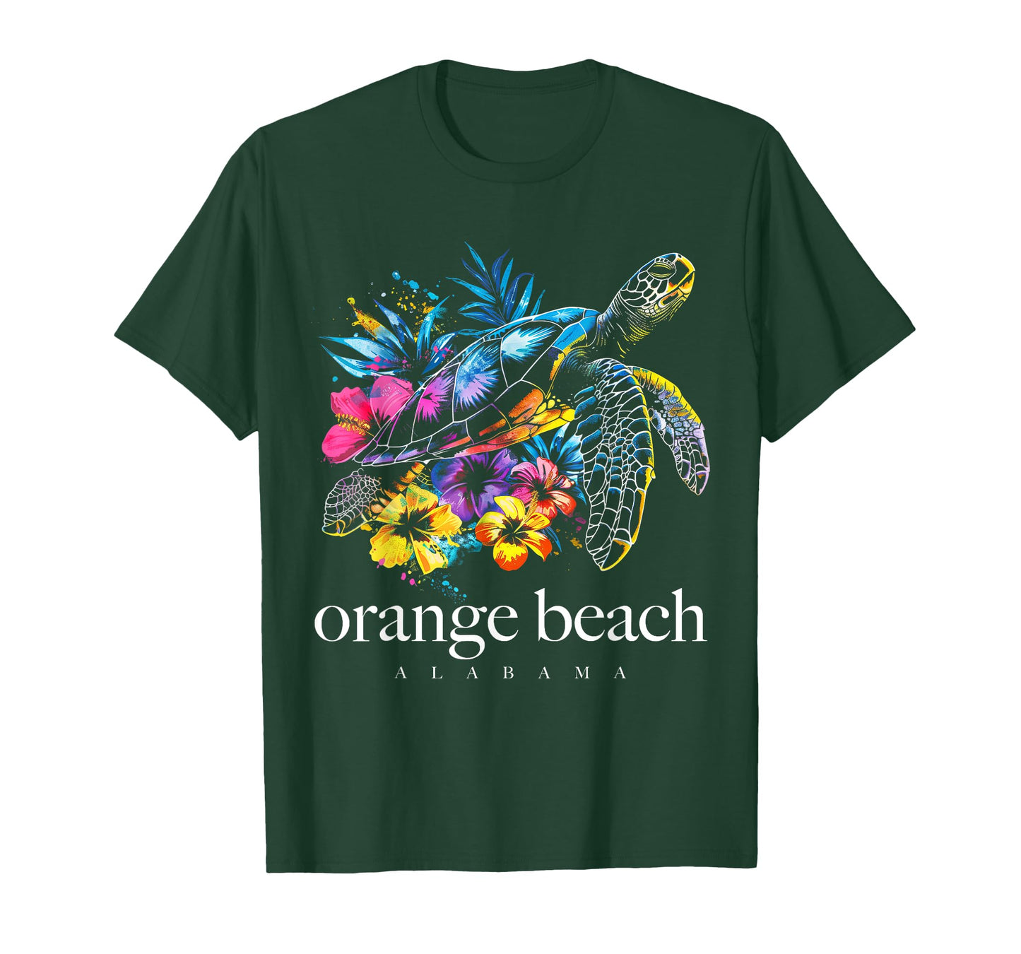 Orange Beach Alabama Florida Sea Turtle Surfer Souvenir Men Women Kids T-Shirt