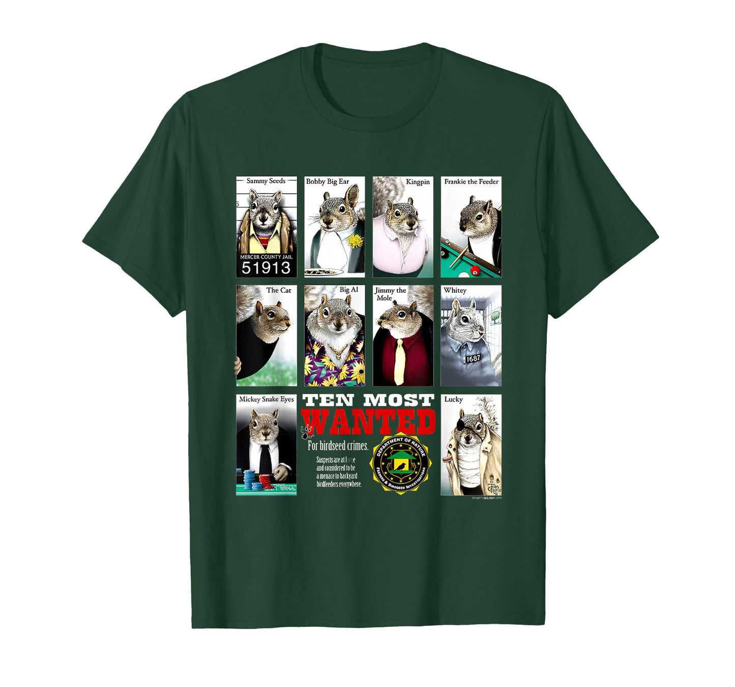 Most Wanted Squirrels T-Shirt