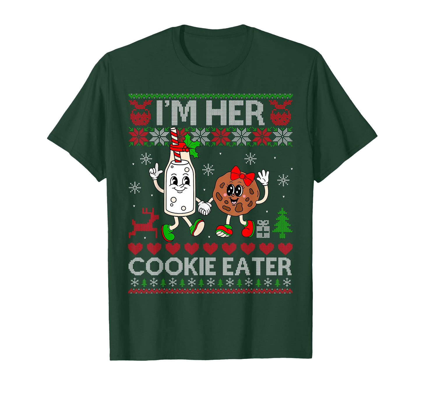 I'm Her Cookie Eater Funny Couples Ugly Christmas Sweaters T-Shirt